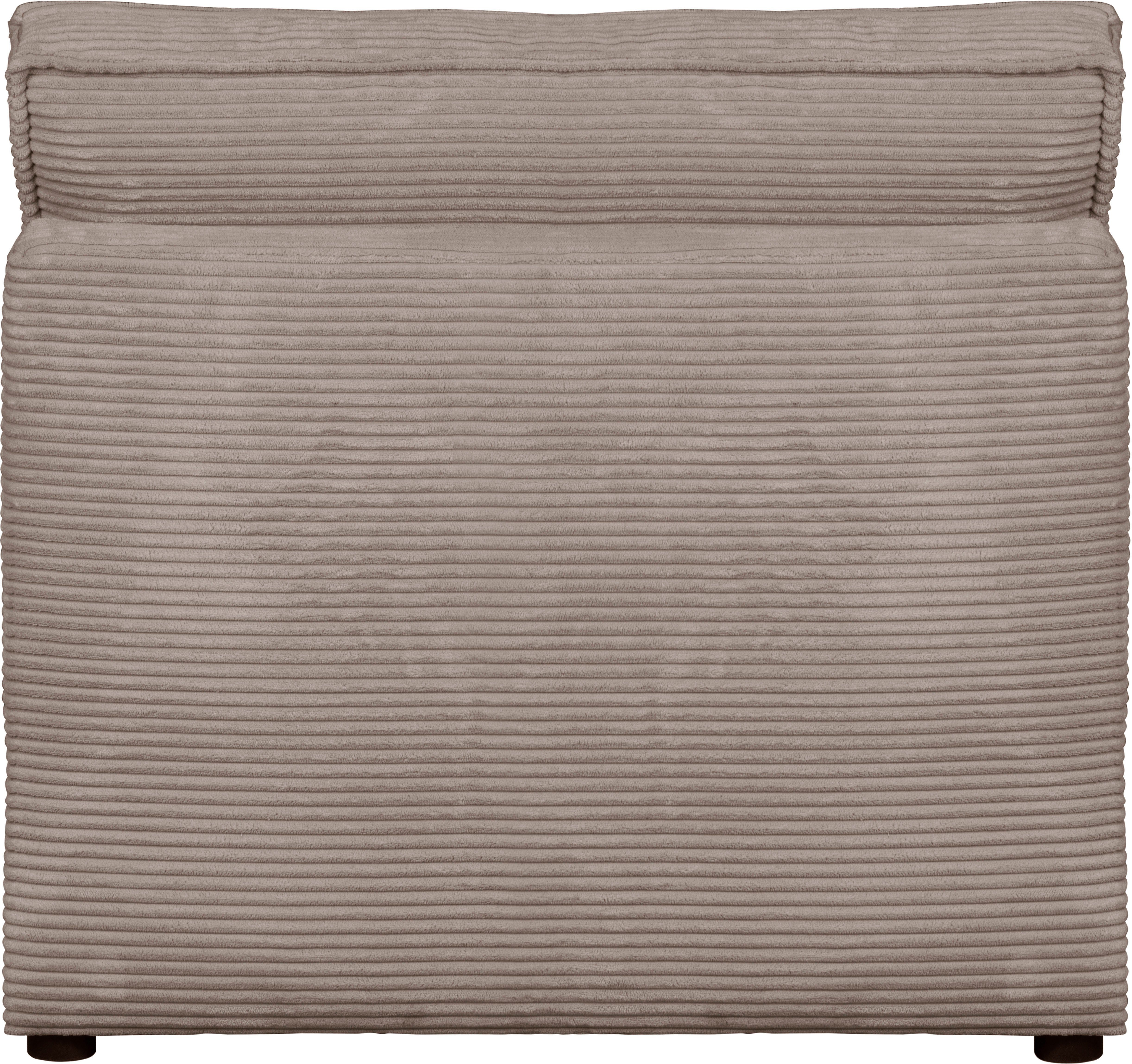 RAUM.ID Bank-middenelement Florid als deel van een modulaire bank, stevig zitcomfort, ook in cord