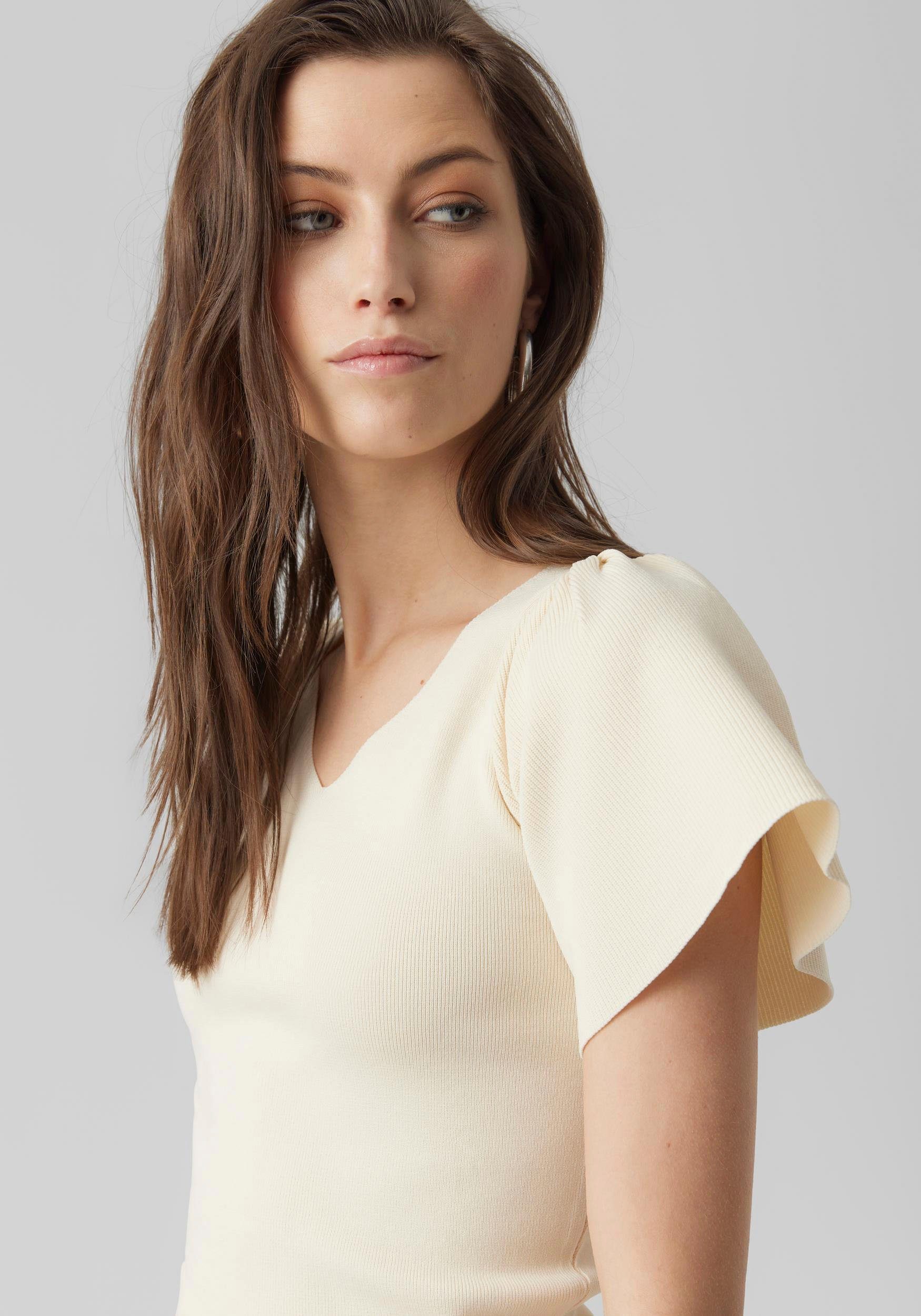 Vero Moda Gebreide trui VMGINNY SS V-NECK PULLOVER NOOS