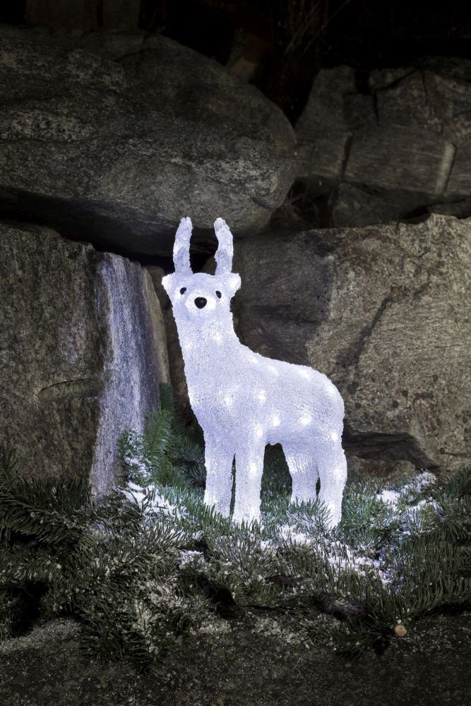 KONSTSMIDE Decoratief ledfiguur Acryl rendier, kerstversiering buiten (1 stuk)
