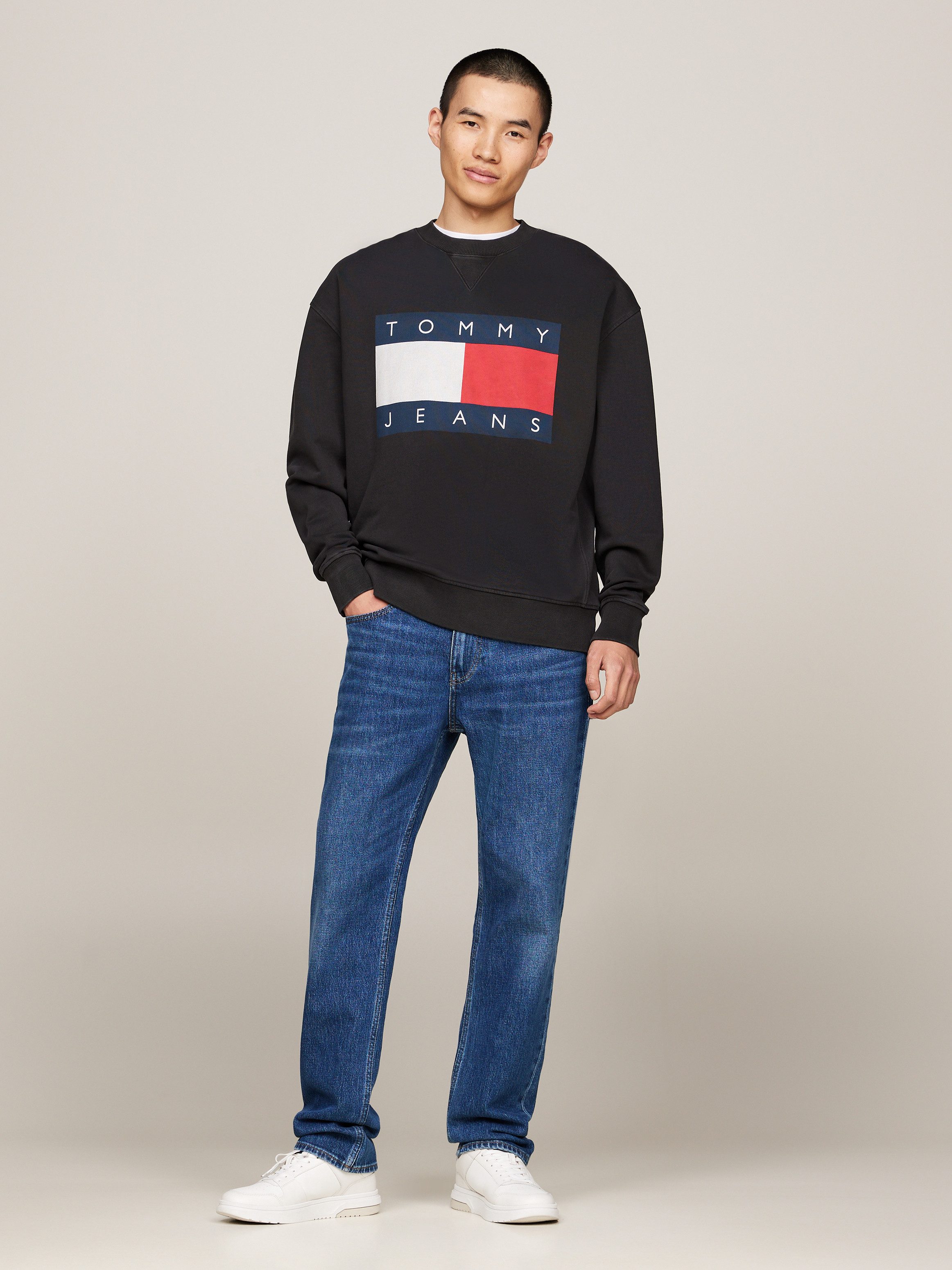 TOMMY JEANS Slim fit jeans RYAN SLIM STRAIGHT met gestempeld logo