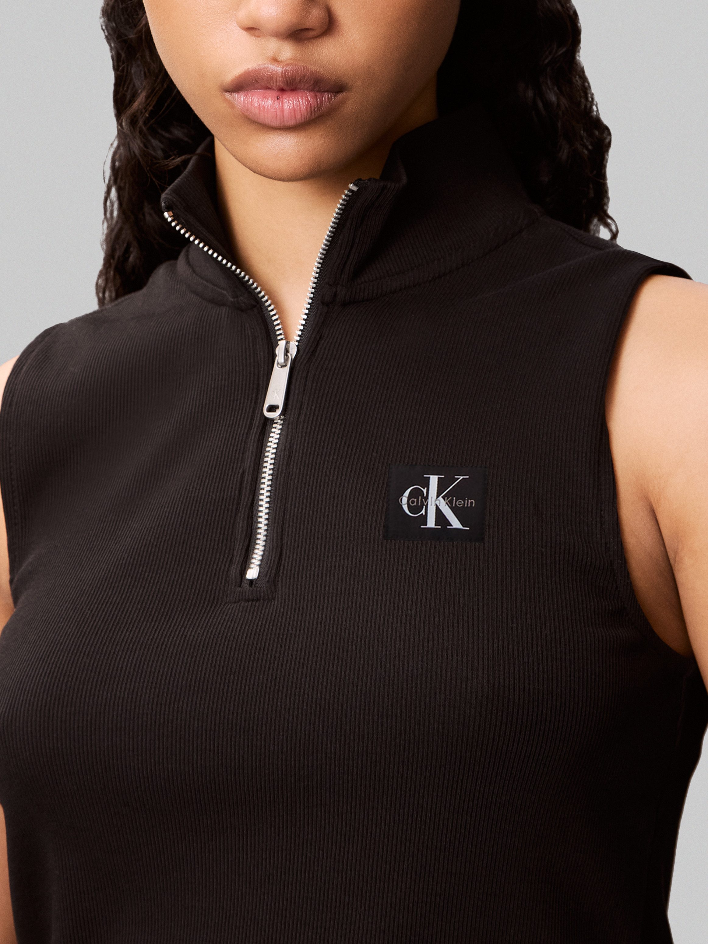 Calvin Klein Tanktop A- WOVEN LABEL SL QZ TOP