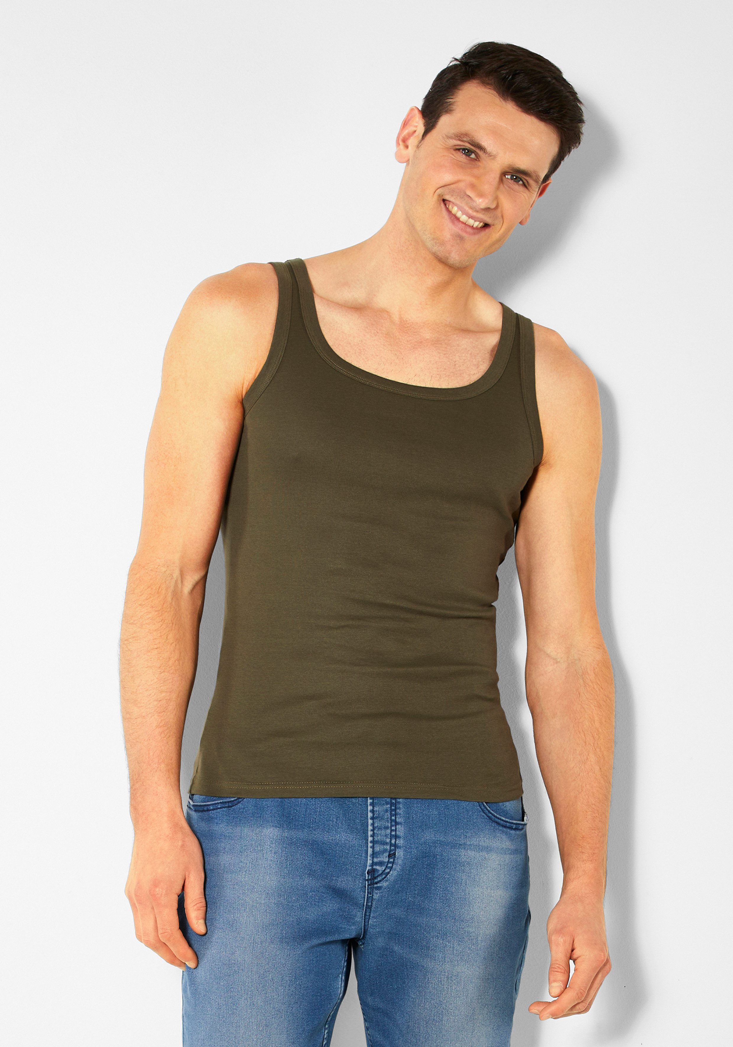 H.I.S Tanktop eenvoudige basic, ook voor eronder (set, 2 stuks)