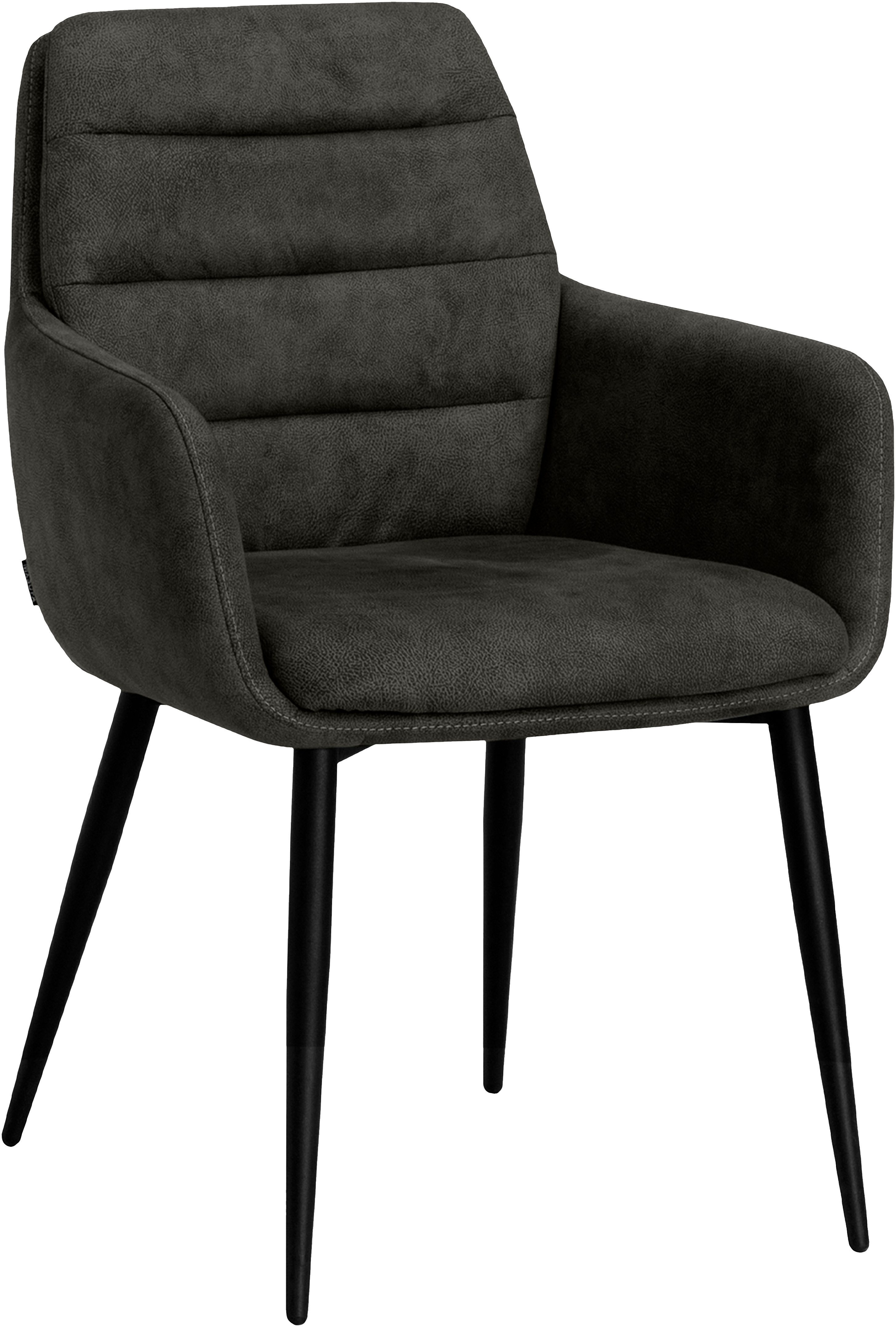 OMG Design Stoel met armleuningen Bailey Schalenstoel, eetkamerstoel, onderhoudsvriendelijke bekleding