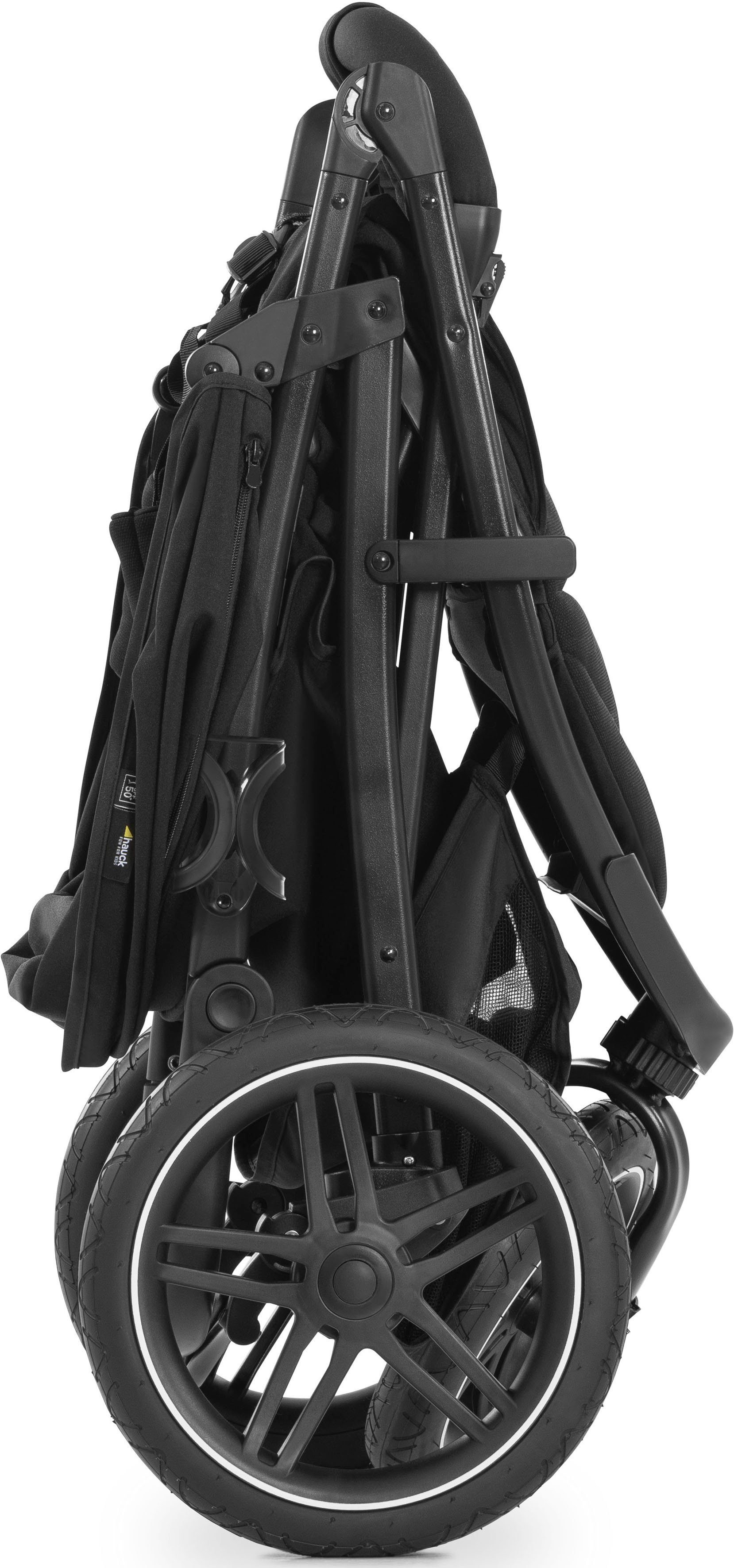 Hauck Kinderwagen met drie wielen Rapid 3R, black met draaibaar en vergrendelbaar voorwiel