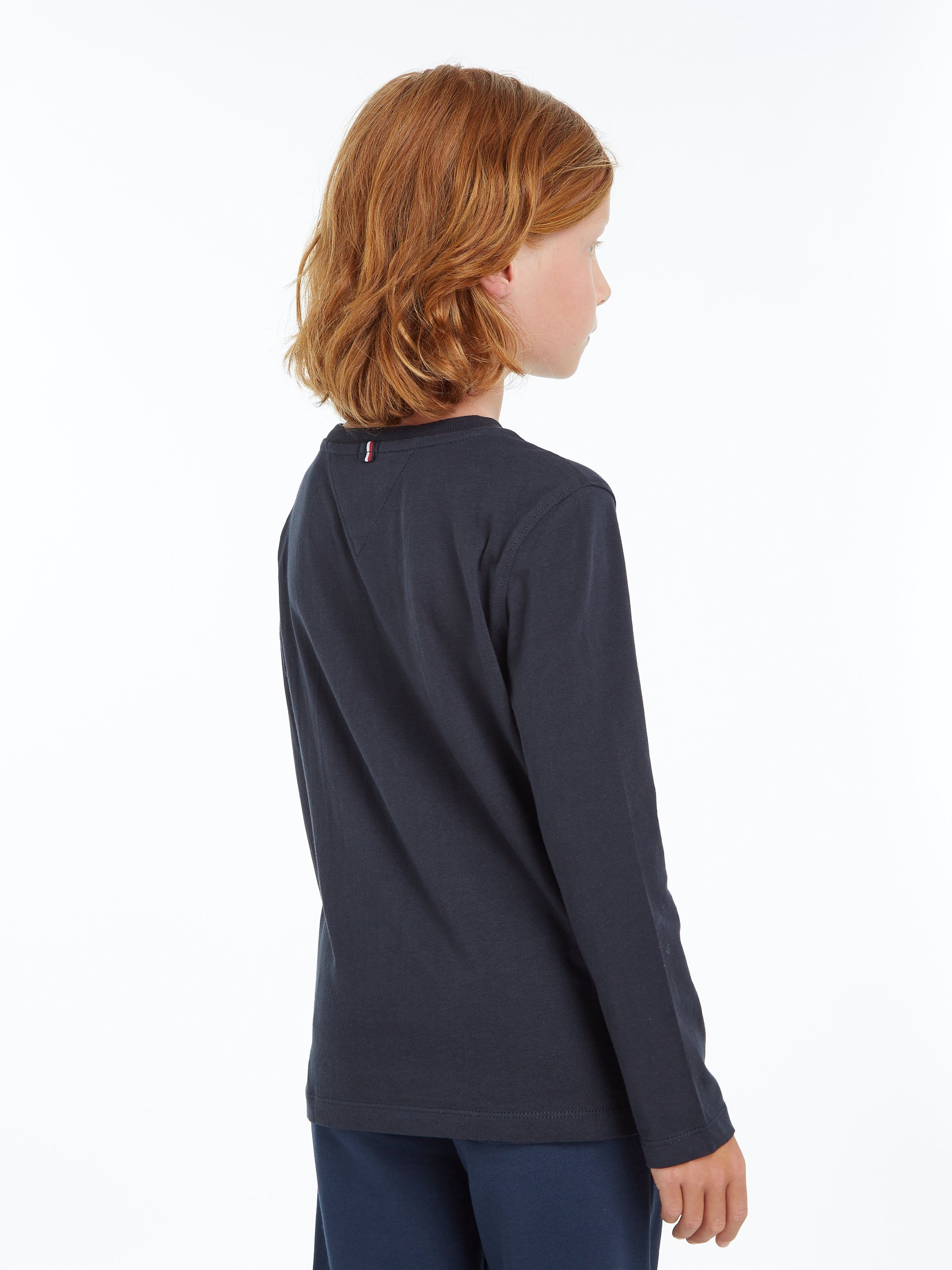 Tommy Hilfiger Shirt met lange mouwen BOYS BASIC CN KNIT L/S met tommy hilfiger logo-vlag