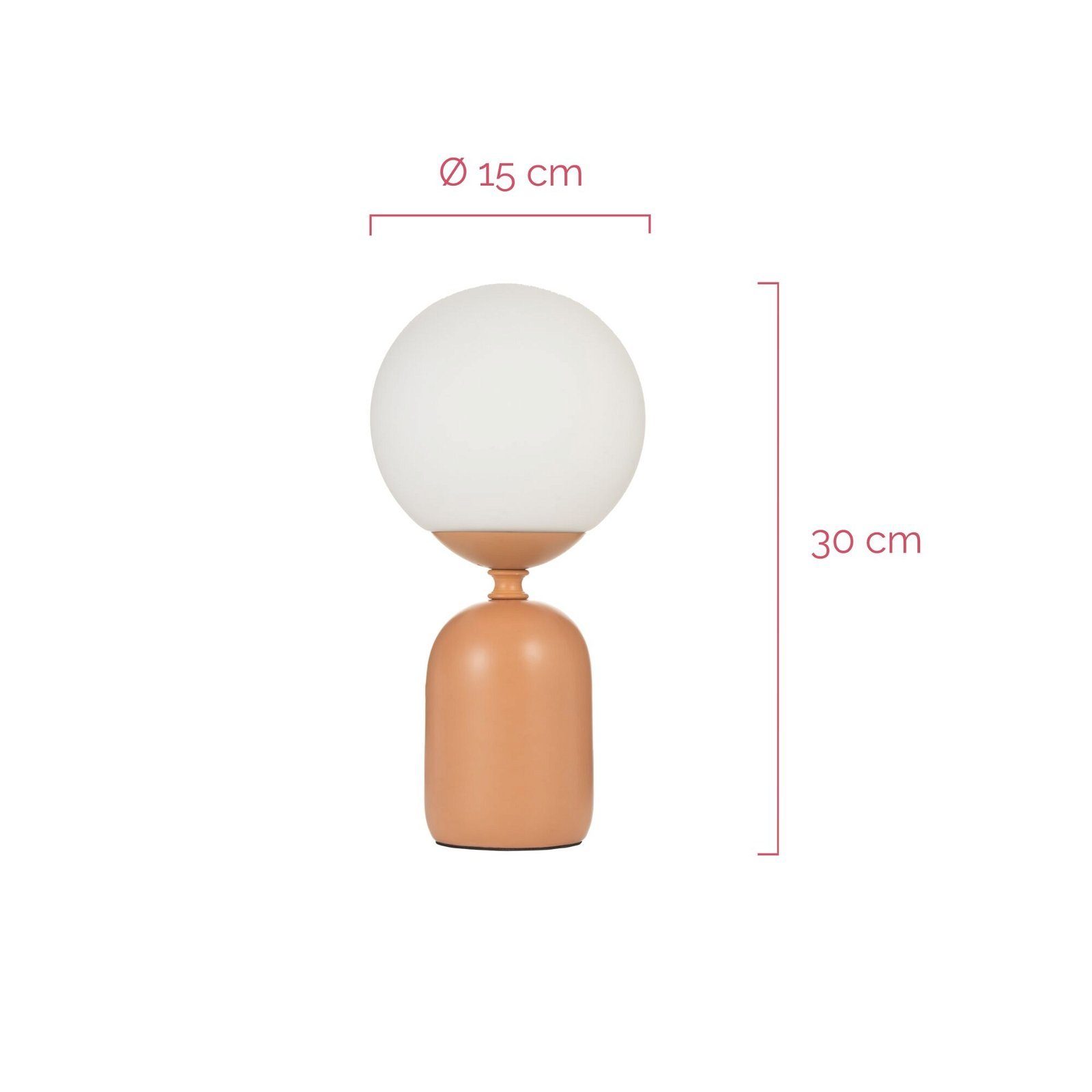 Pauleen Tafellamp Glowing Charm max 20W roestig rood/wit keramiek