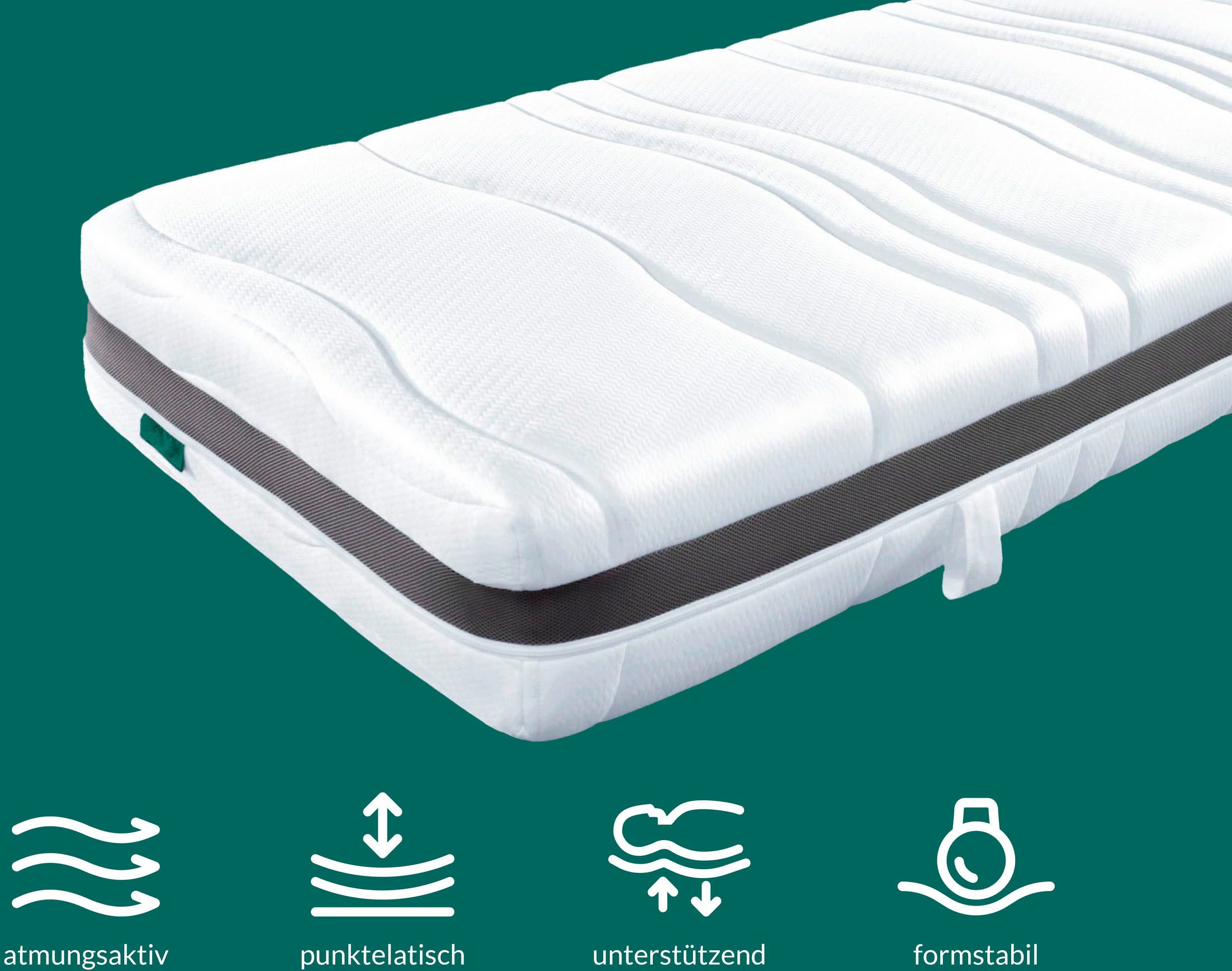 f.a.n. Frankenstolz Pocketveringsmatras ProVita First Class T- BESTSELLER-matras, Top-prijs/kwaliteit Meer dan 1600 5-sterren beoordelingen, matras in 90x200 cm, 140x200 cm hoogte 24 cm