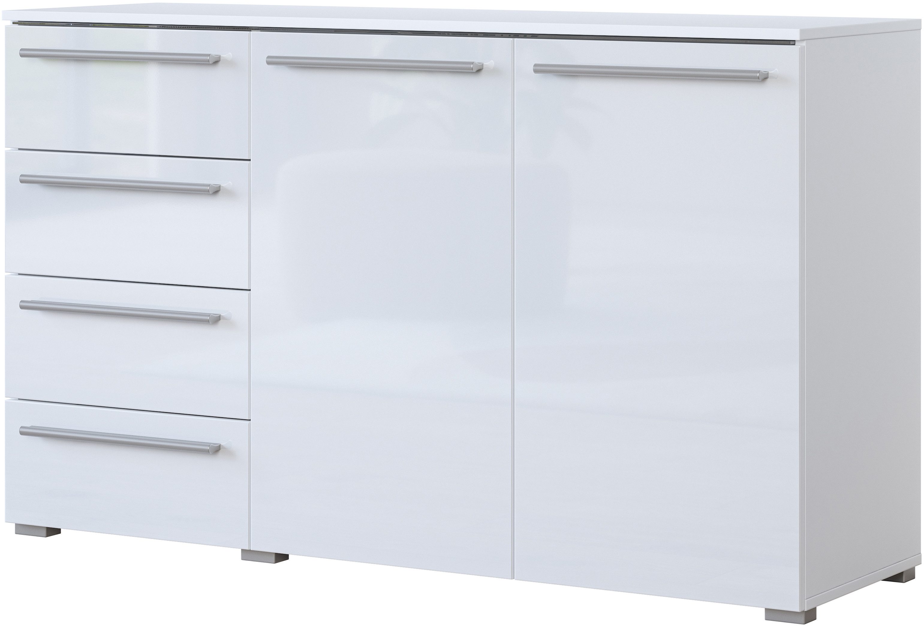 INOSIGN Dressoir India, breedte 135 cm, moderne commode 4 lades 2 deuren