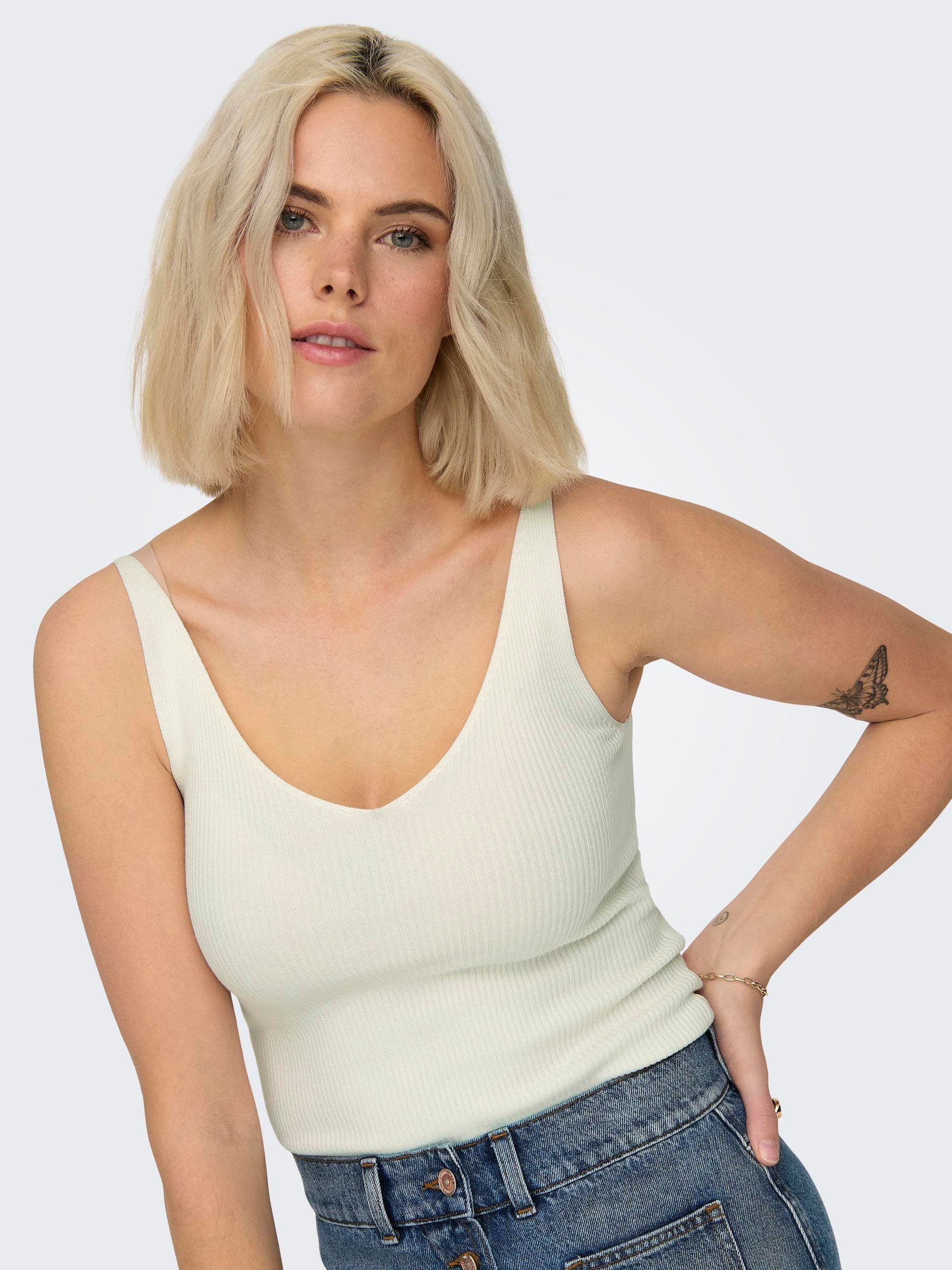 JDY Gebreide top JDYNANNA S/L TOP KNT NOOS