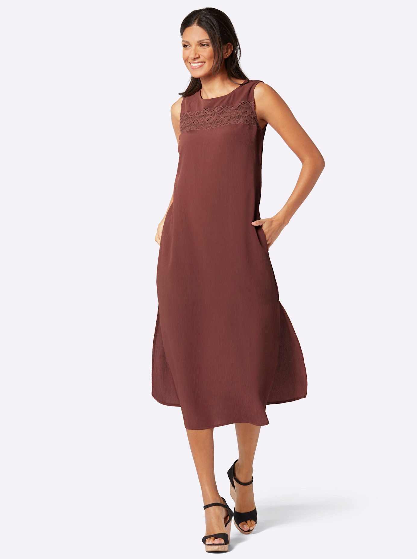 Classic Basics Jurk met bandjes Jurk in overgooiermodel