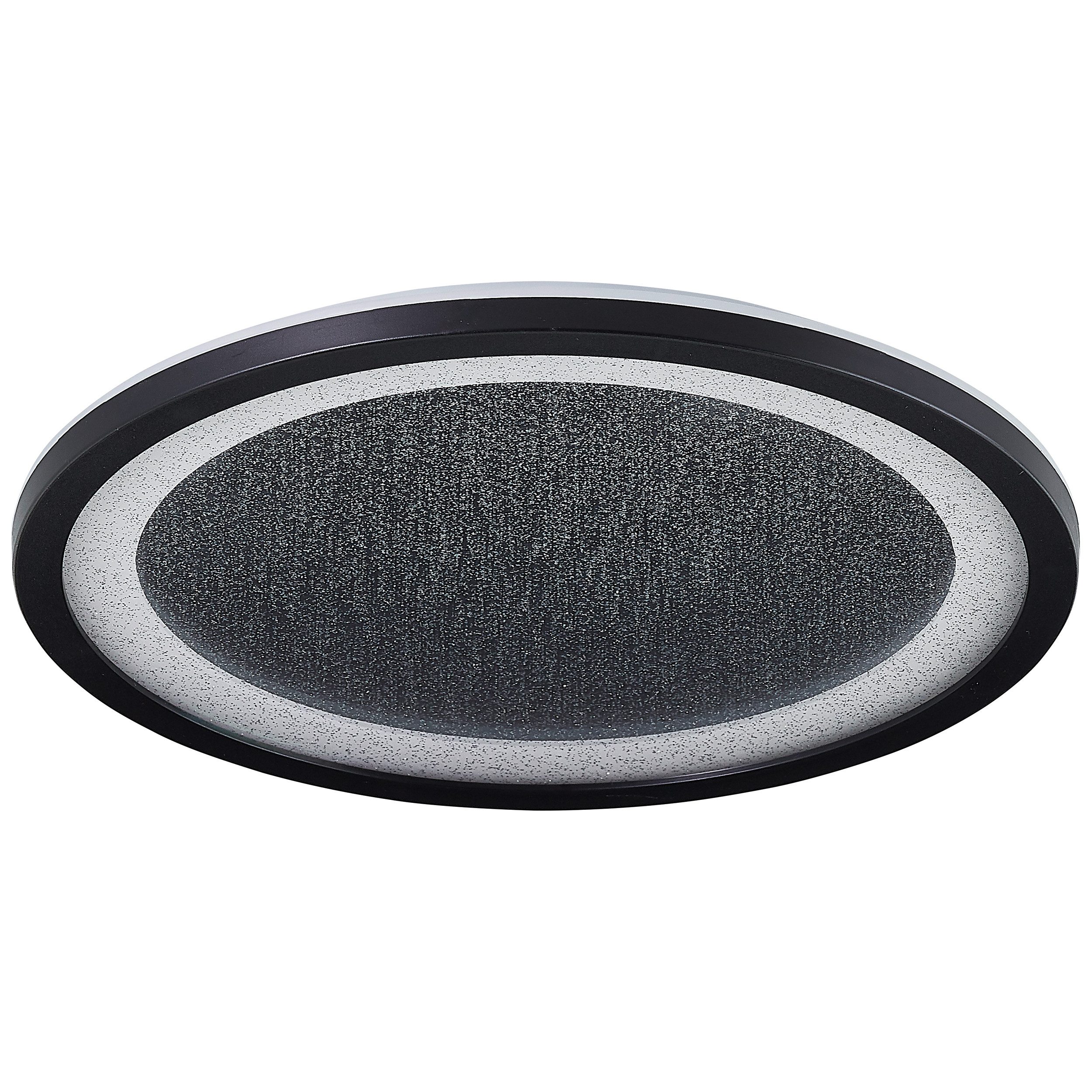 BreLight Led-plafondlamp Tanida LED-plafondlamp met glittereffect, 22 W, 2200 lm, 4000 K, zwart