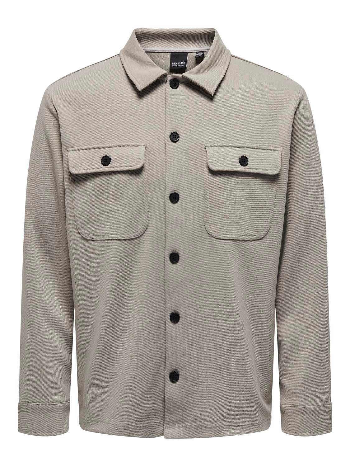 ONLY & SONS Overhemd met lange mouwen ONSNEWKODYL OVERSHIRT SWEAT NOOS heren overhemden maat XL bruin