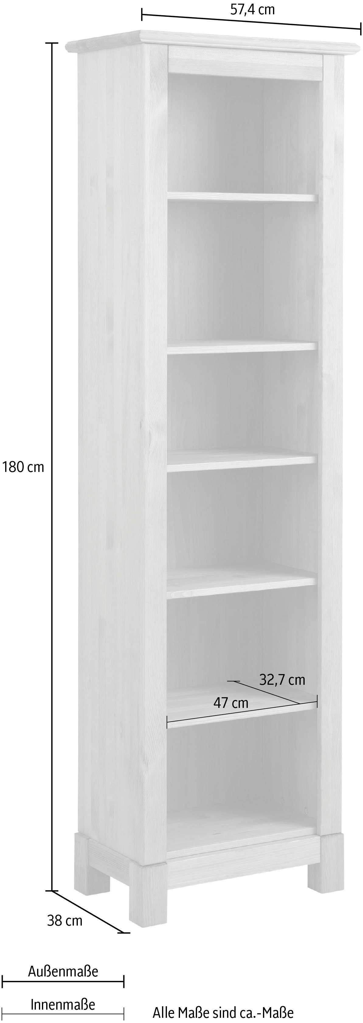 Home affaire Staand rek Rauna Hoogte 180 cm, van massief grenen