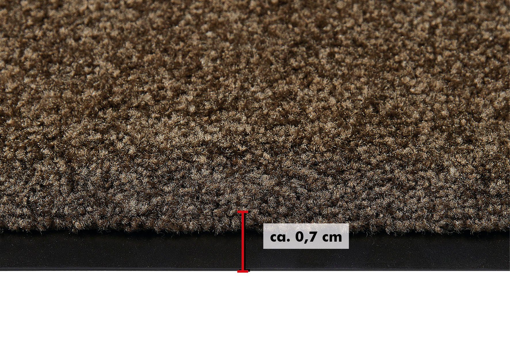 Andiamo Mat Super Wash & Clean, Made in Belgium Vuilopvangmat, uni kleuren, antislip, wasbaar