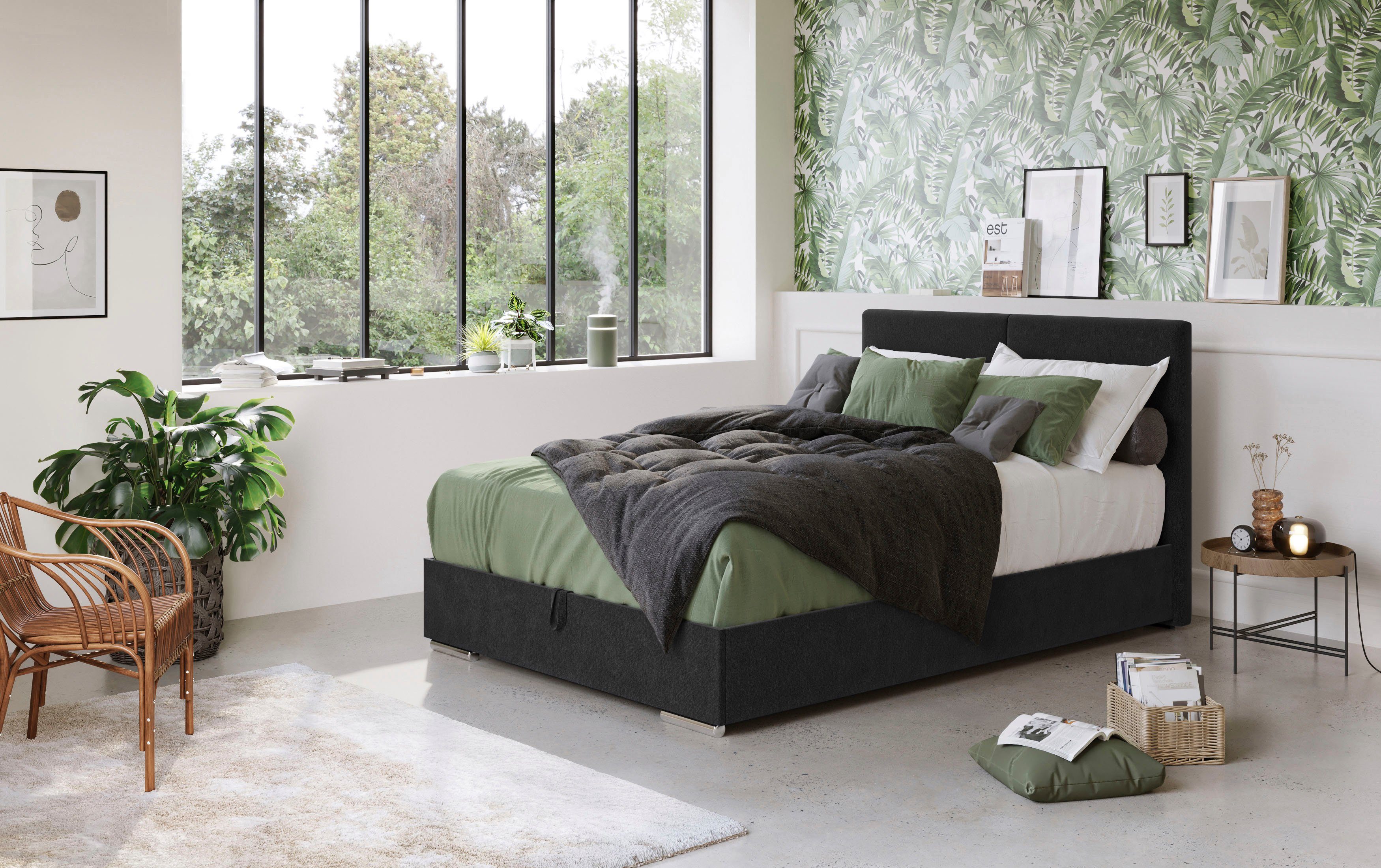 COTTA Boxspring Tom met bedkist, topmatras en sierkussen