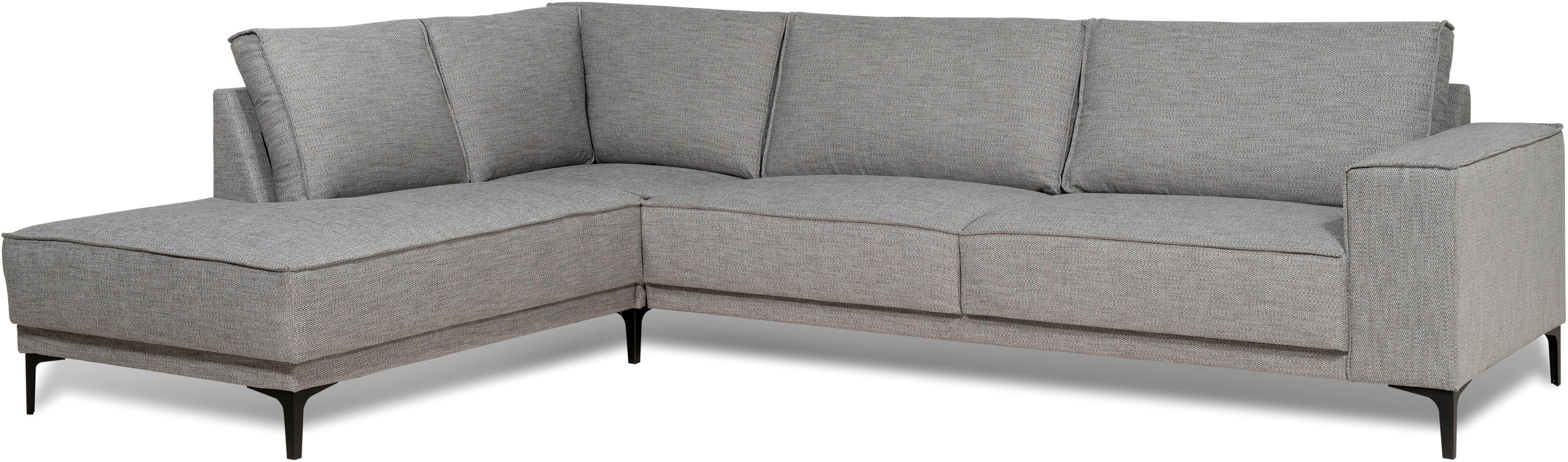 Places of Style Hoekbank Oland, structuur, platweefsel, luxe microvezel, bouclé