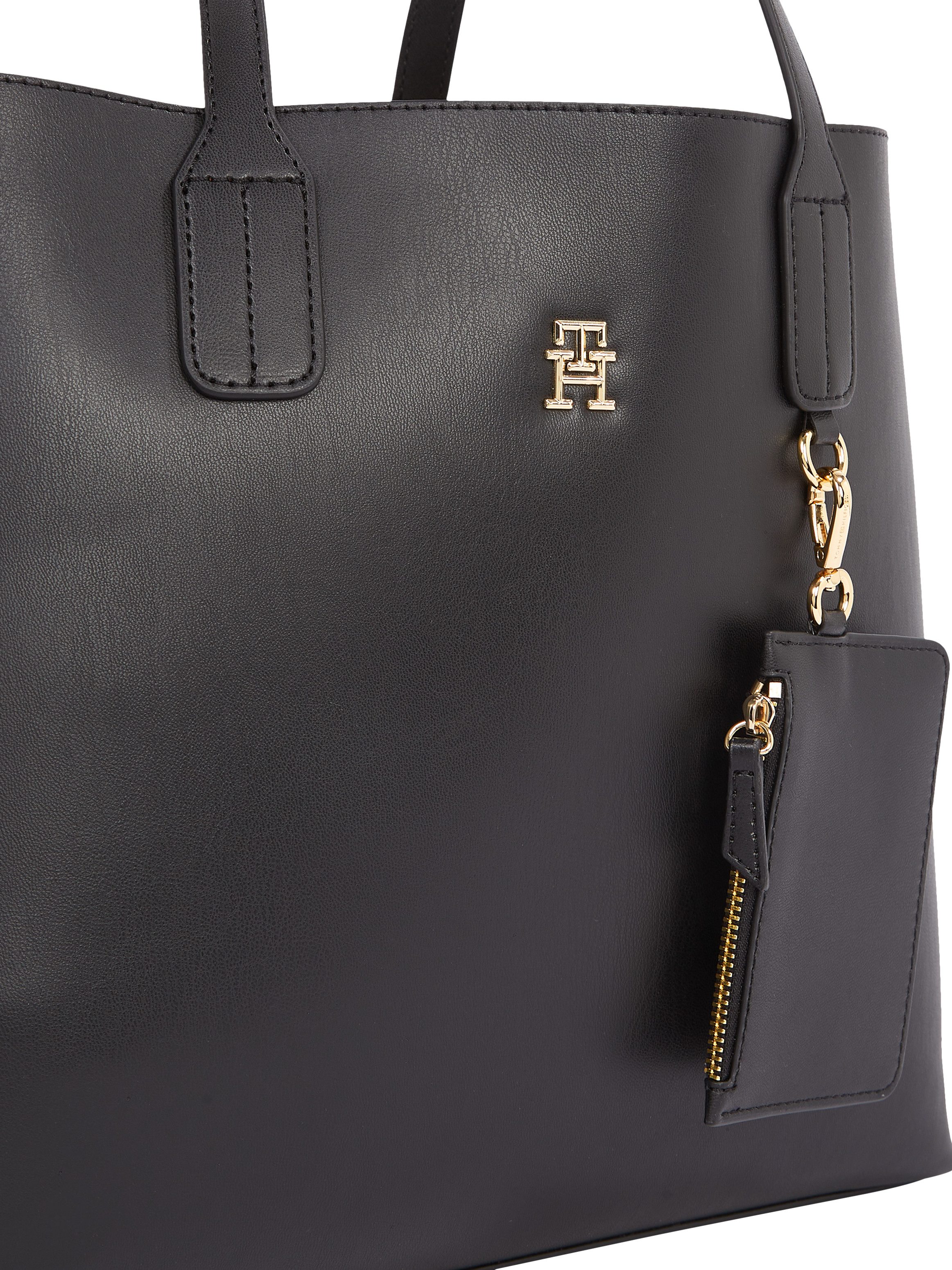 Tommy Hilfiger Schoudertas TH DISTINCT SATCHEL , dames handtas, schoudertas, schoudertas met klein tasje