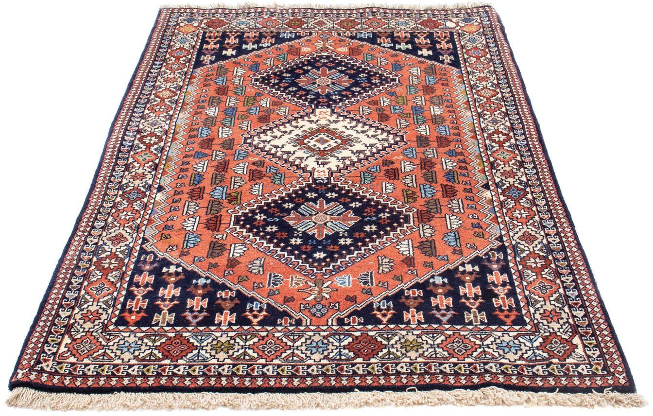 morgenland Wollen kleed Yalameh medaillon Blu scuro 155 x 103 cm Handgeknoopt