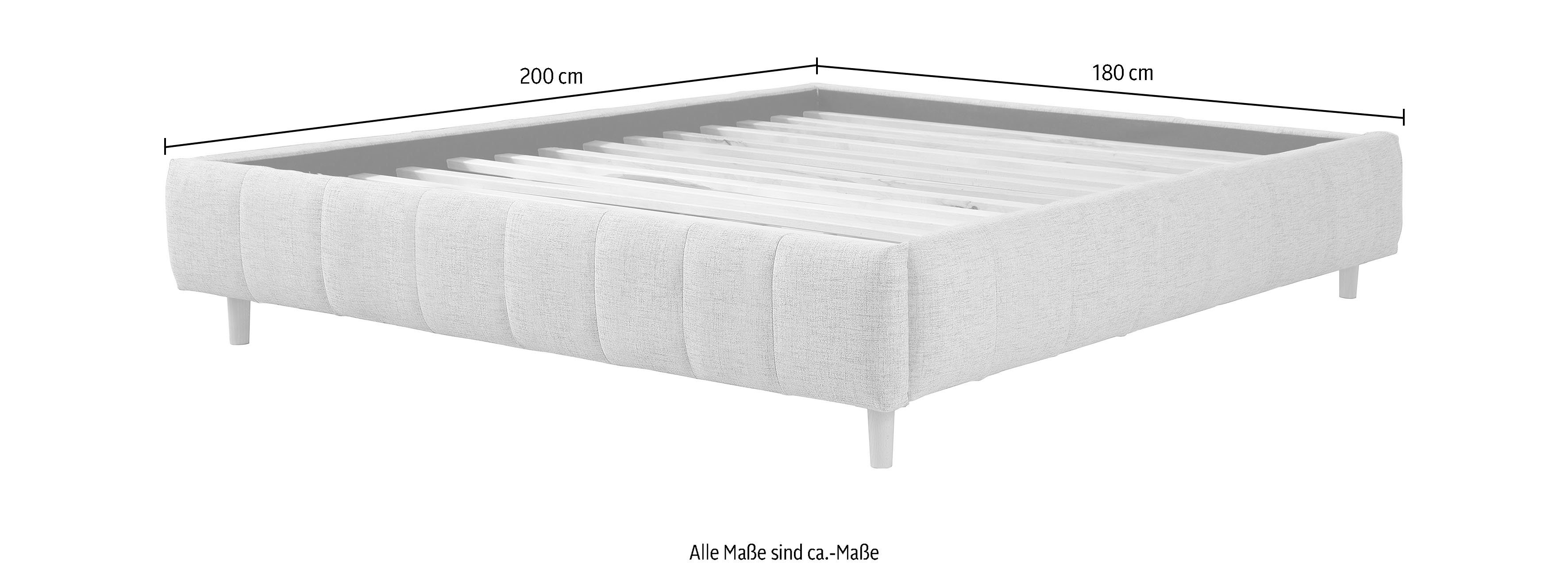 andas Gestoffeerd bed Tarje in 5 breedten, ook in extra lang 220 cm, incl. lattenrol