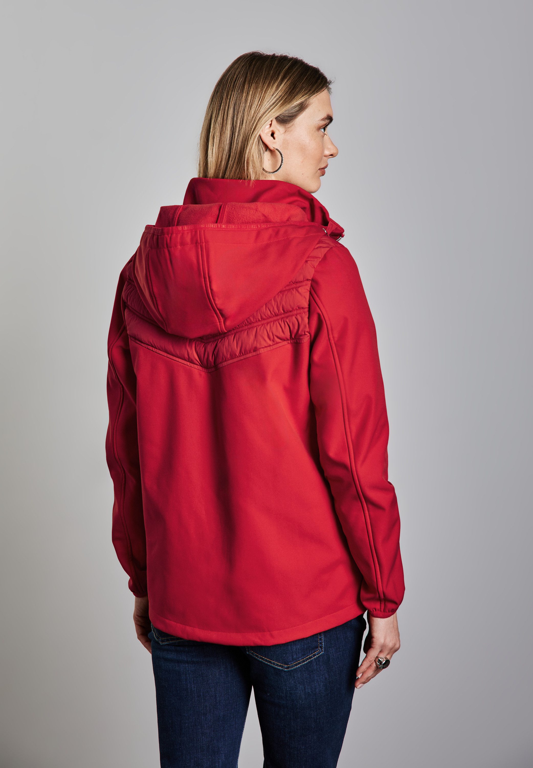 STREET ONE Softshell-jack met capuchon en rijgkoord