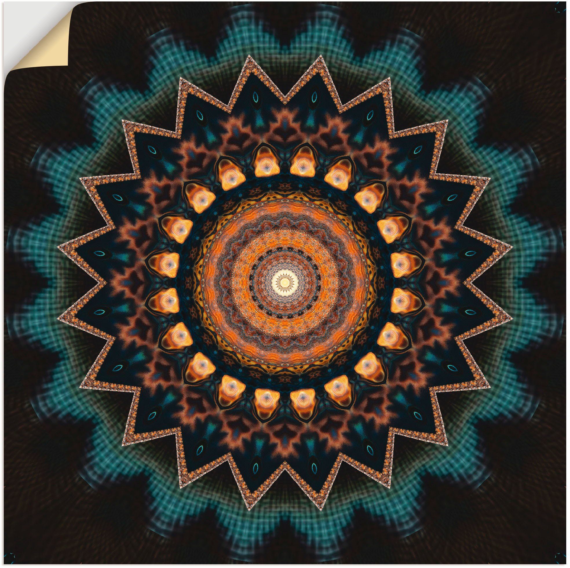 Artland Artprint Mandala kosmisch bewustzijn in vele afmetingen & productsoorten - artprint van aluminium / artprint voor buiten, artprint op linnen, poster, muursticker / wandfoli