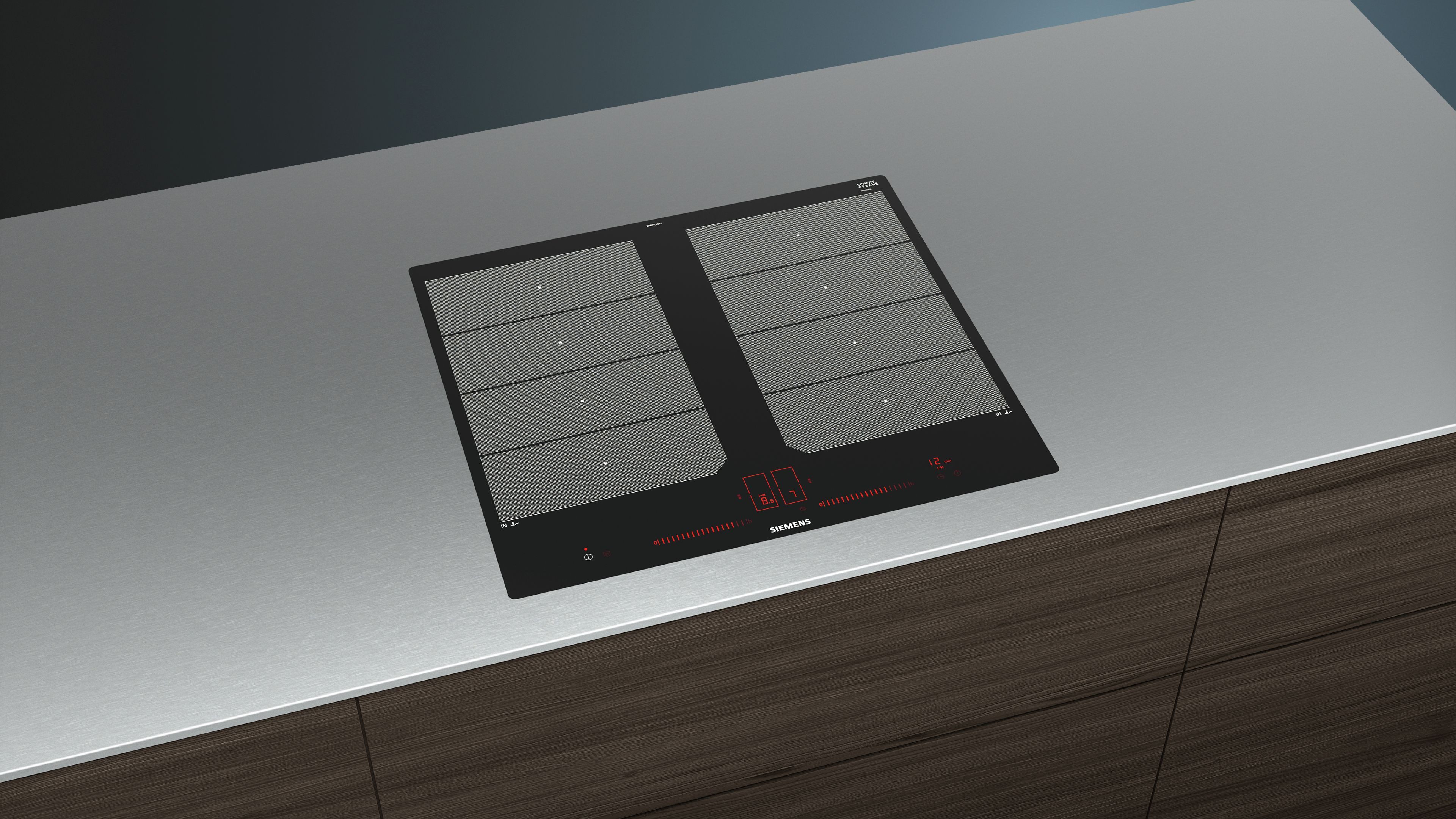 SIEMENS Flex-inductiekookplaat van SCHOTT CERAN® EX601LXC1E met powermove plus