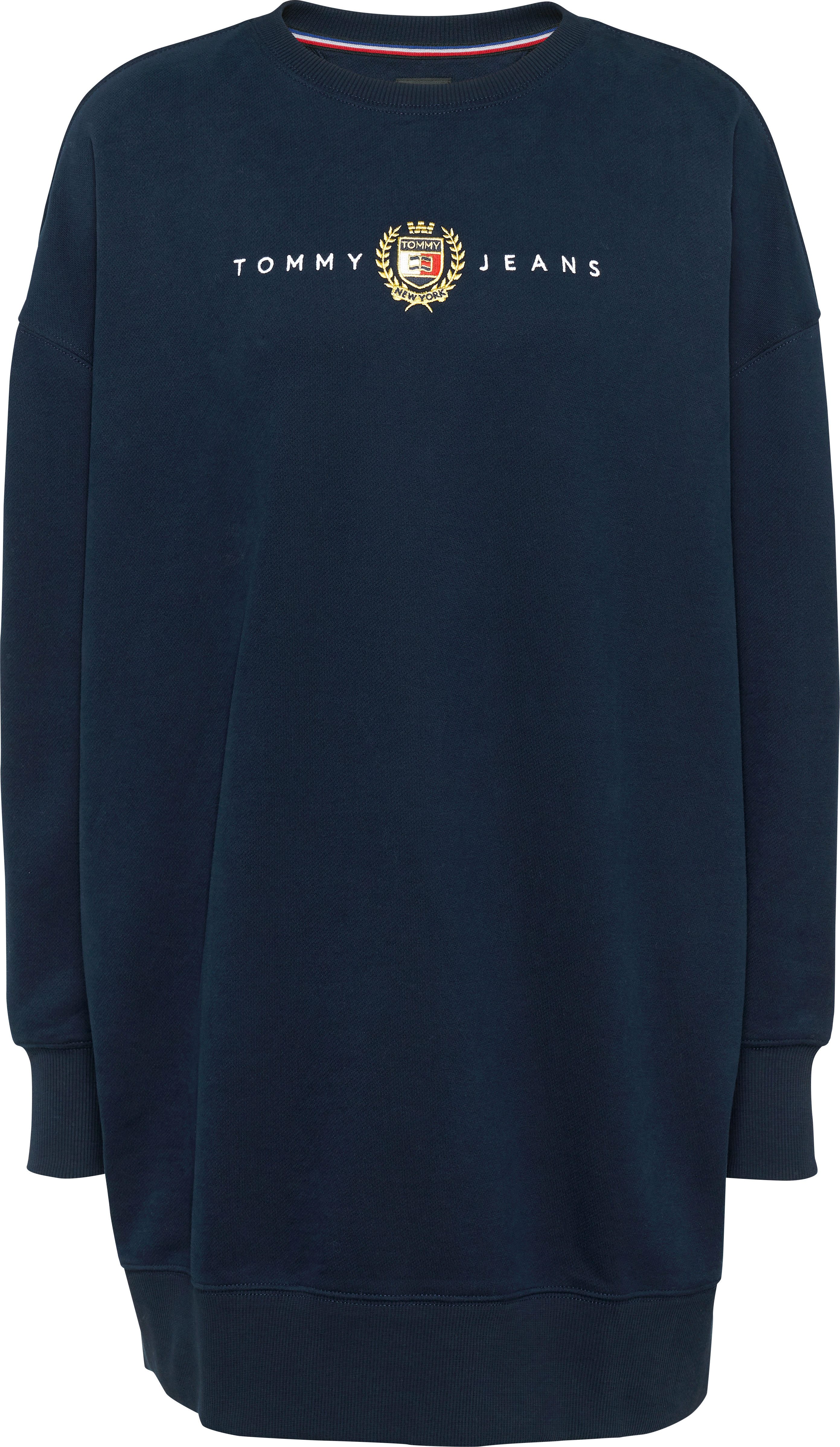TOMMY JEANS Jerseyjurk TJW CREST LINEAR CREW DRESS EXT