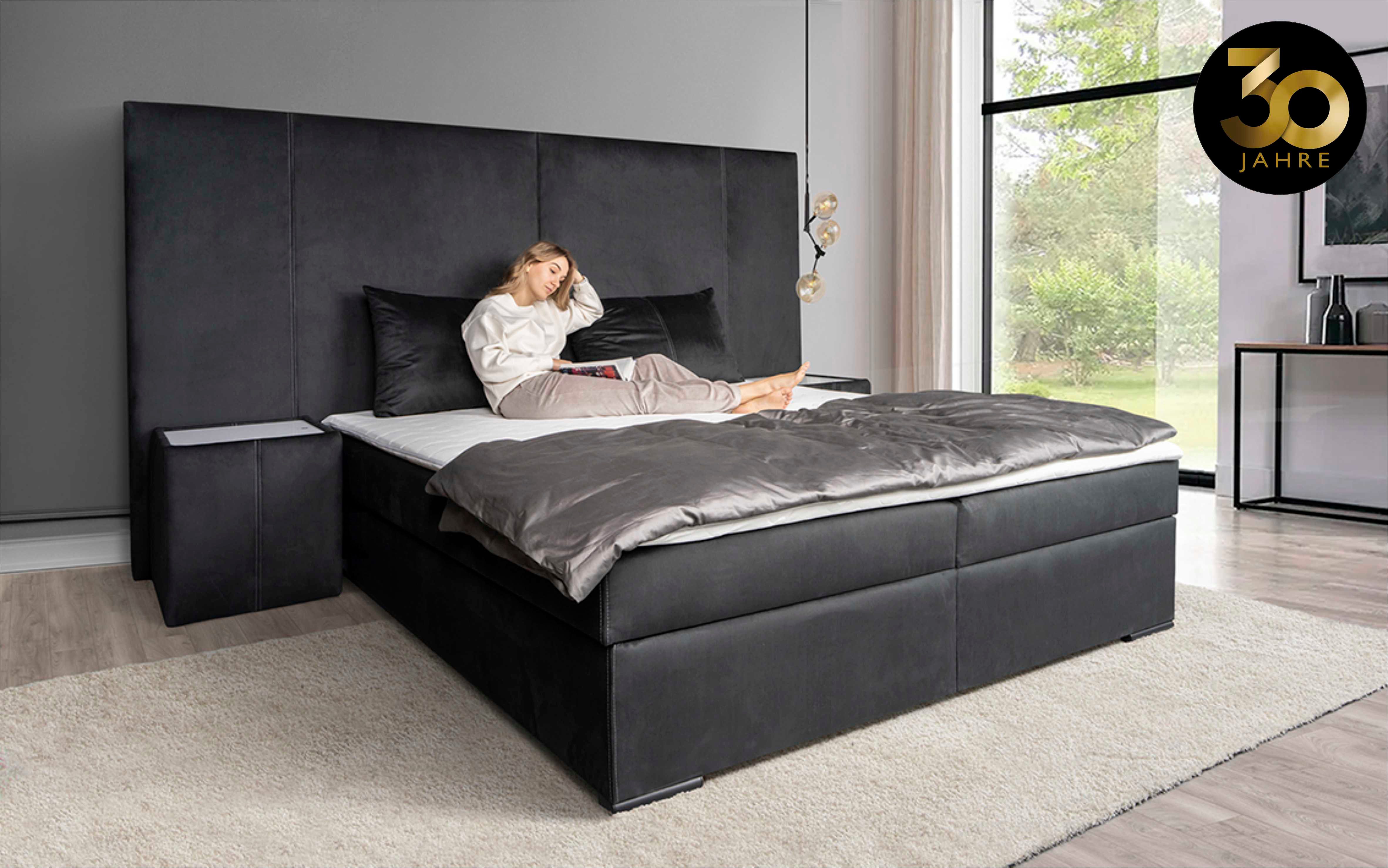 COLLECTION AB Boxspring 30 jaar jubileum model BIG incl. topmatras & bedkist, naar keuze h2,h3,h4
