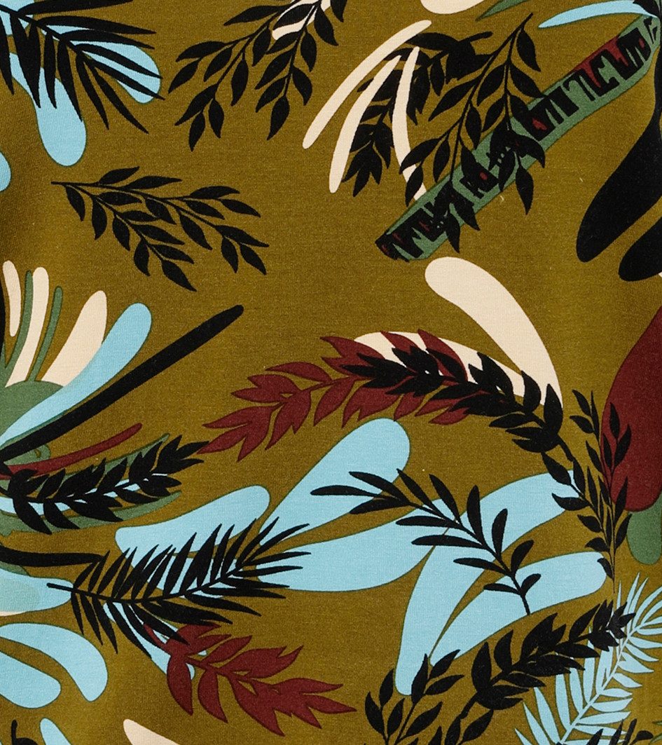 Aniston PLUS Shirt met lange mouwen met kleurharmonieuze, grootvlak bladerenprint