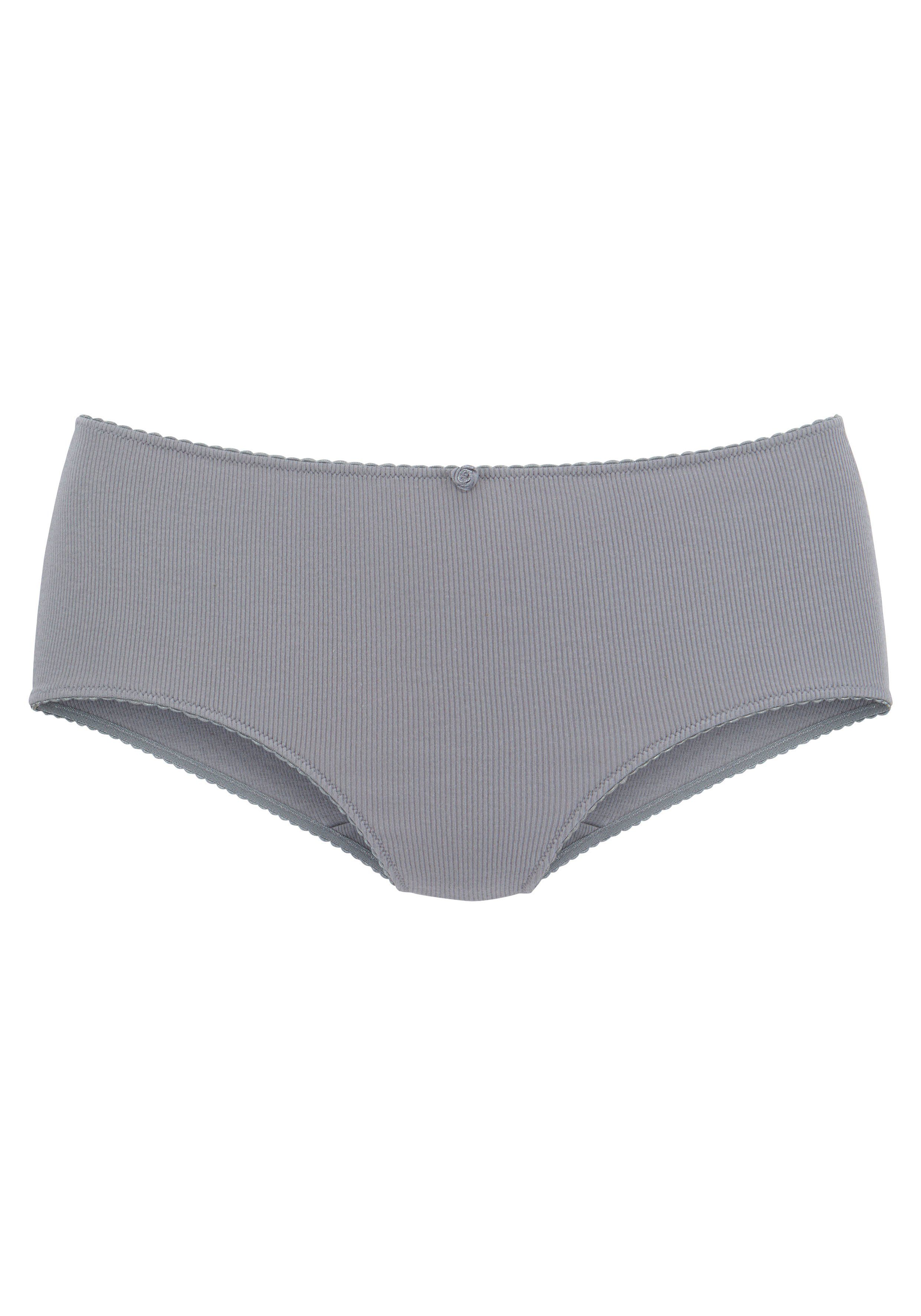 Vivance Tailleslip van zachte en elastische ribstof met delicate roosjes vooraan (3 stuks)