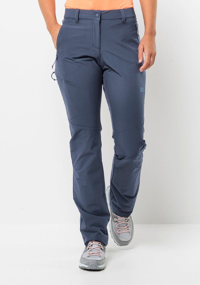 Jack Wolfskin Softshell-broek HOLDSTEIG PANTS W dames broeken maat 42 blauw