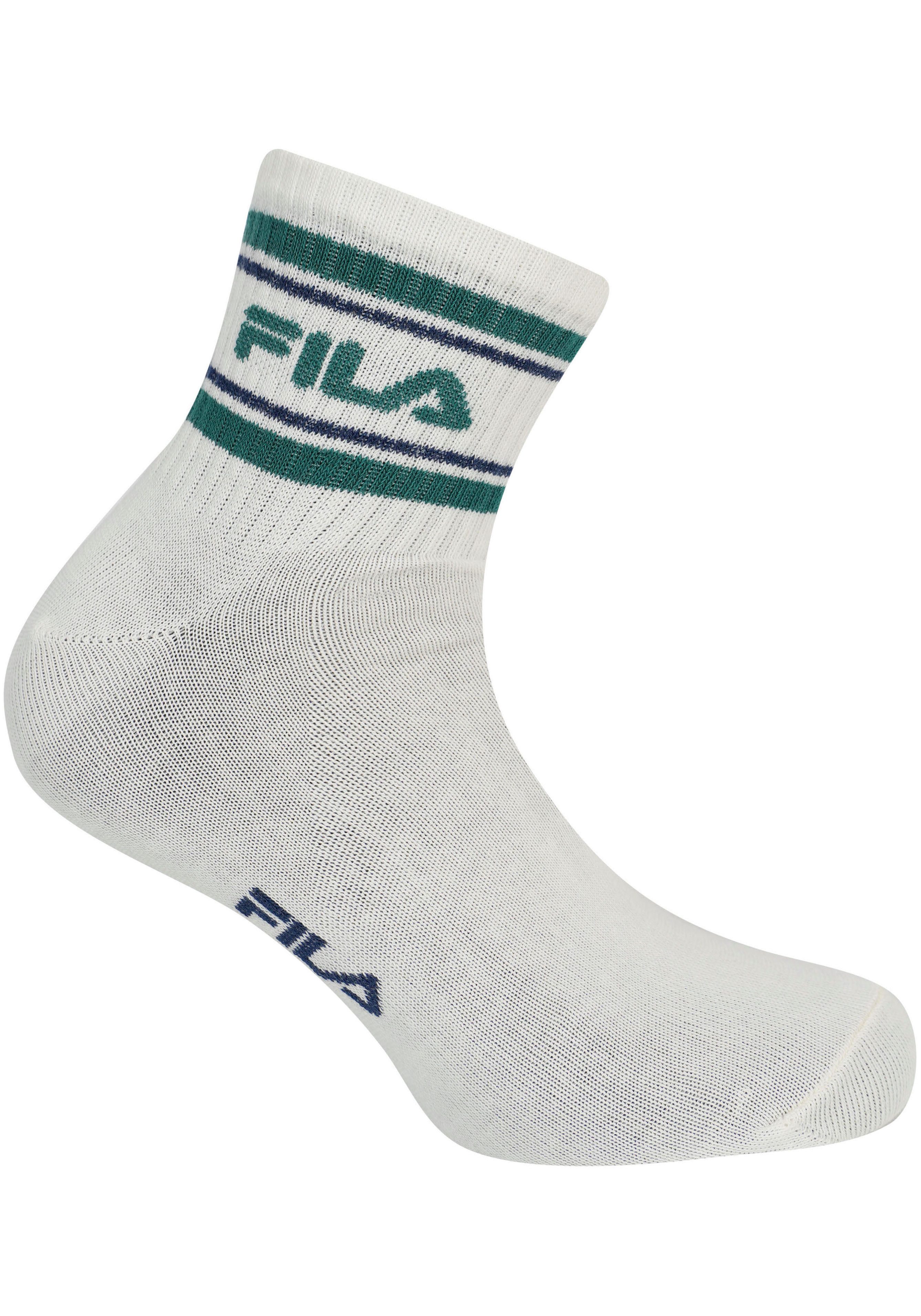 Fila Vrijetijdssokken MAN LIFESTYLE QUARTER SOCKS met opvallend logo-opschrift (6 paar)