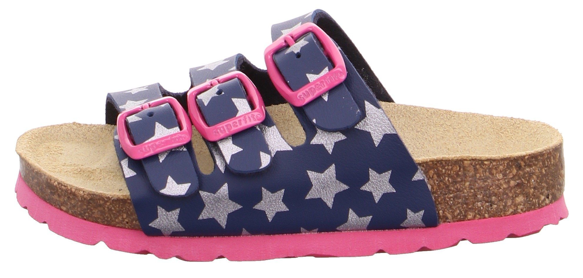 Superfit Pantoffels Voetbedsandalen WMS: middel Slippers, huisschoen met allover print, maat sjabloon om te downloaden
