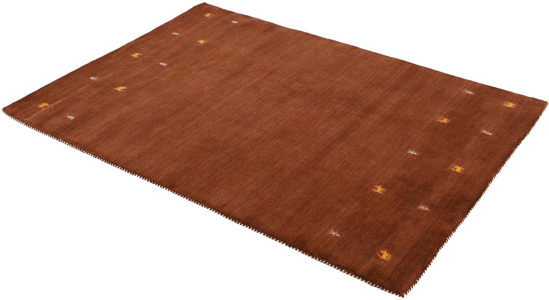 carpetfine Wollen kleed Gabbeh Uni, ook als loper verkrijgbaar