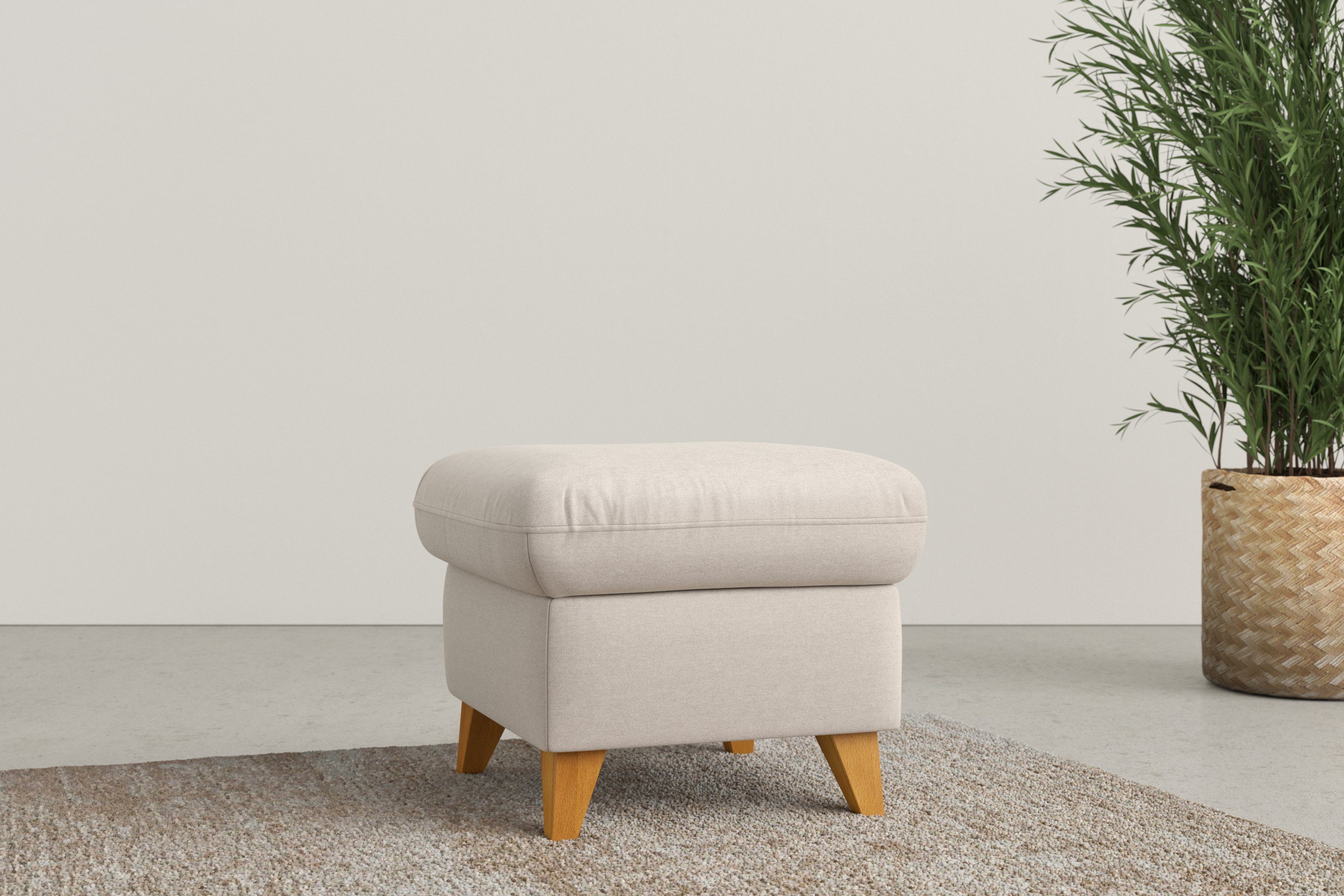 Home affaire Hocker Trelleborg passend bij de trelleborg-serie, incl. opbergruimte hockers maat Luxe-microvezel Euphoria beige