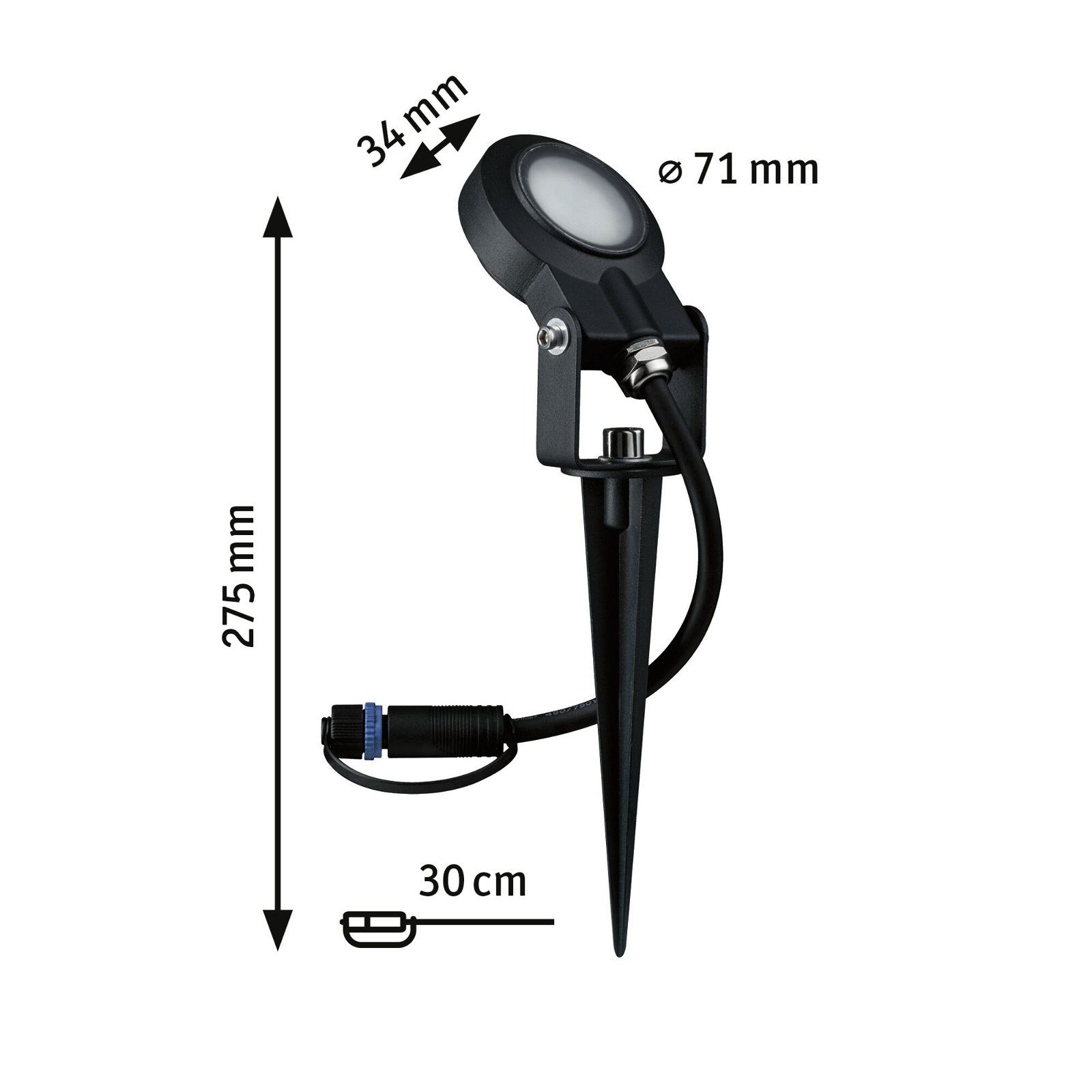 Paulmann Led-tuinlamp Plug & Shine Sting Enkelspot IP67 2200K 6,3W Antraciet (1 stuk)