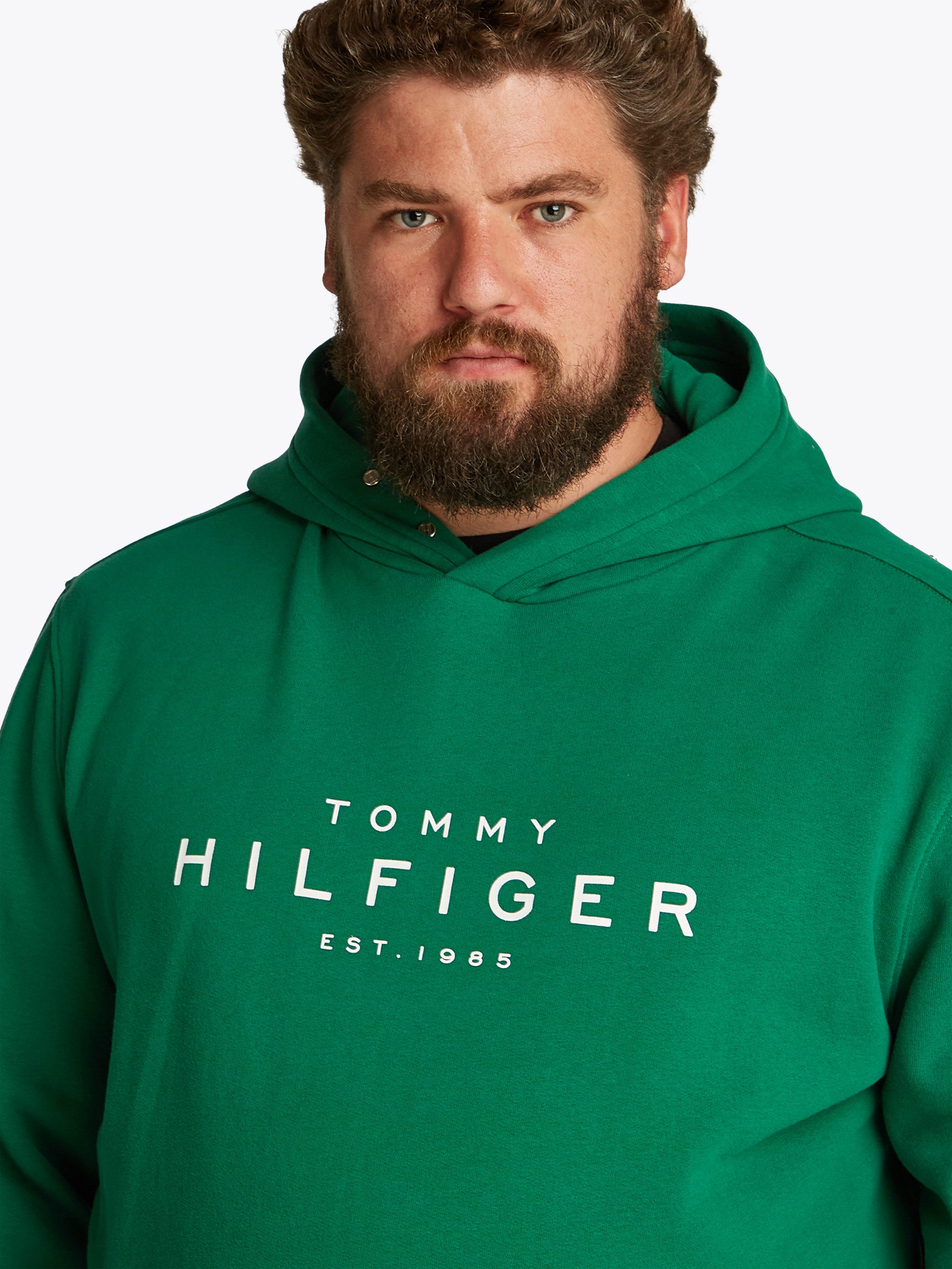 Tommy Hilfiger Sweatshirt BT-TOMMY HILFIGER HOODY-B in grote maten, logoborduring
