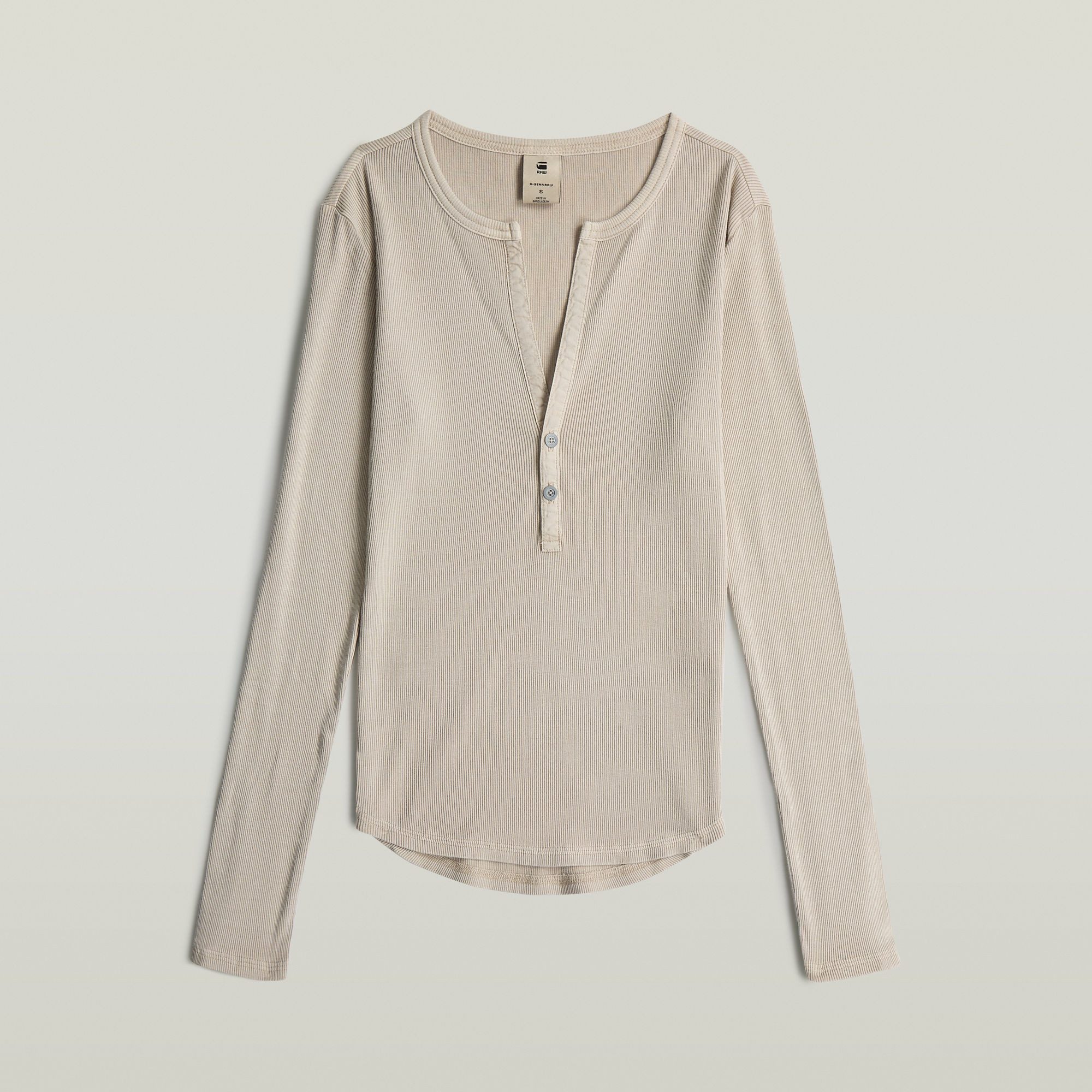 G-Star RAW Shirt met lange mouwen Deep v slim met knoopsluiting