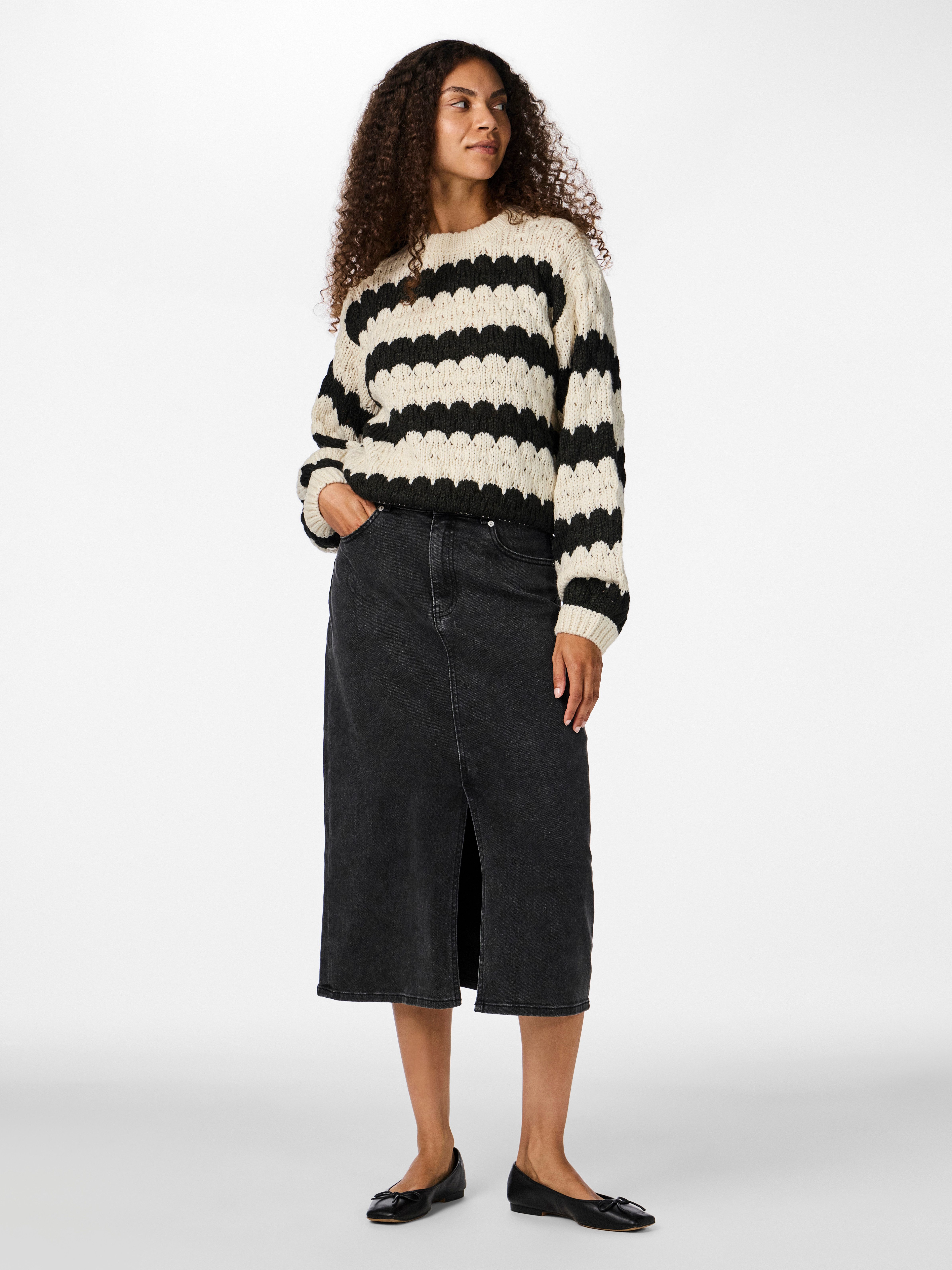 Y.A.S Gebreide trui YASBUBBA LS KNIT PULLOVER S. NOOS