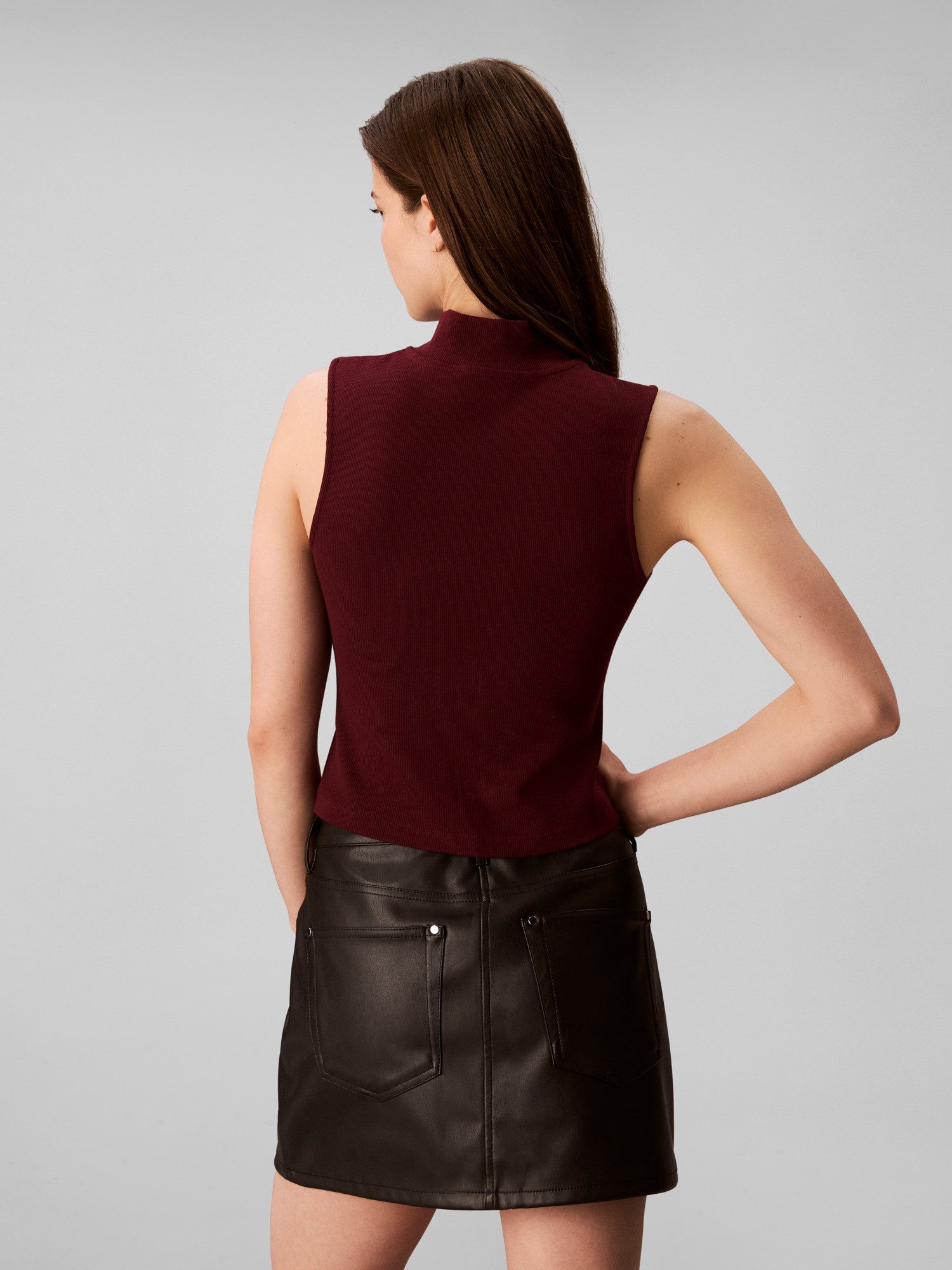 Calvin Klein Tanktop A- WOVEN LABEL SL QZ TOP