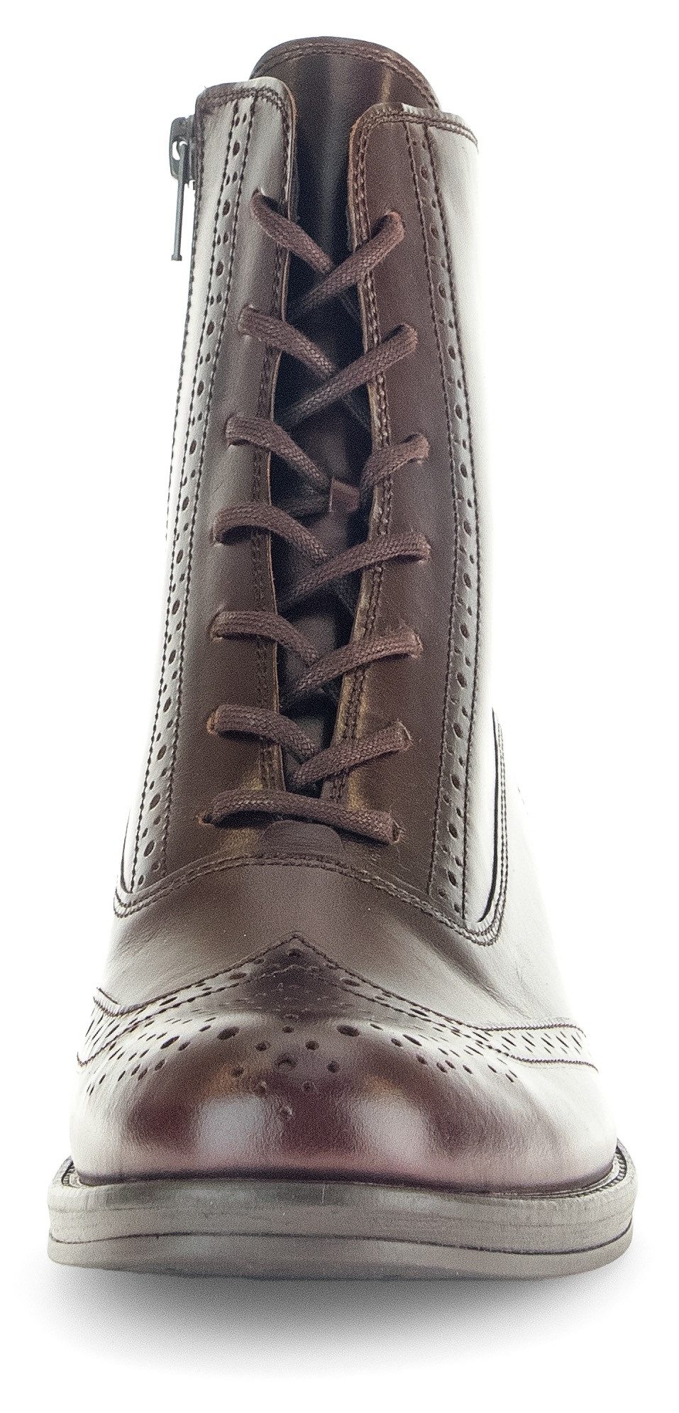 Gabor Veterlaarsjes blokhak, veterschoenen, business schoen met modieuze lyra-perforatie