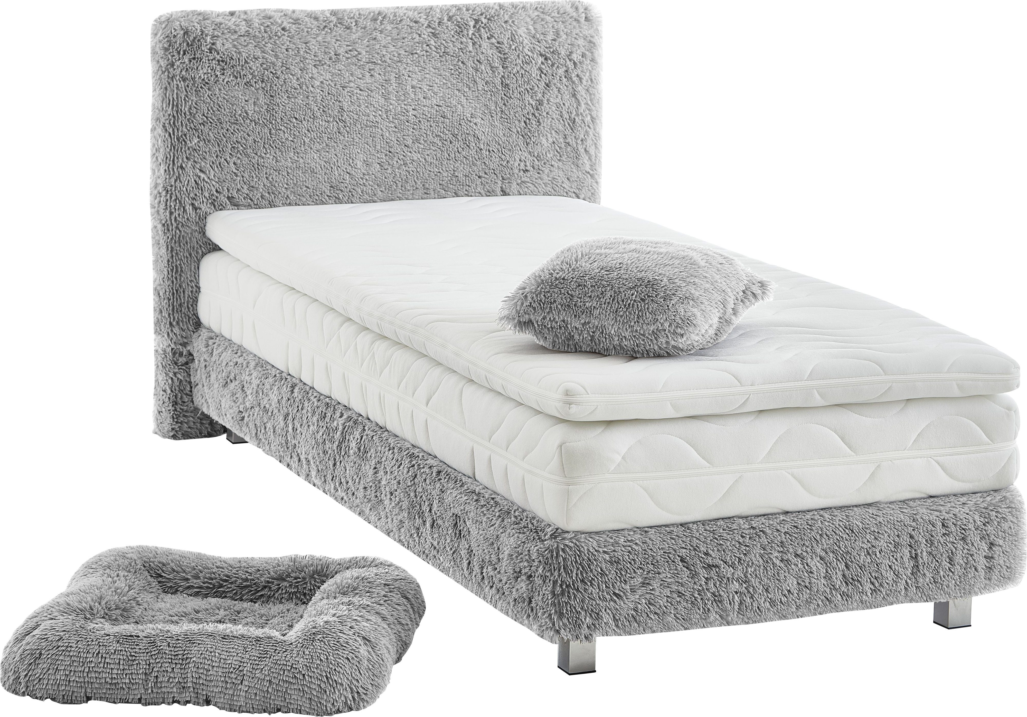Westfalia Polsterbetten Boxspring Nara van faux-bont, verkrijgbaar in h2, h3 & h4