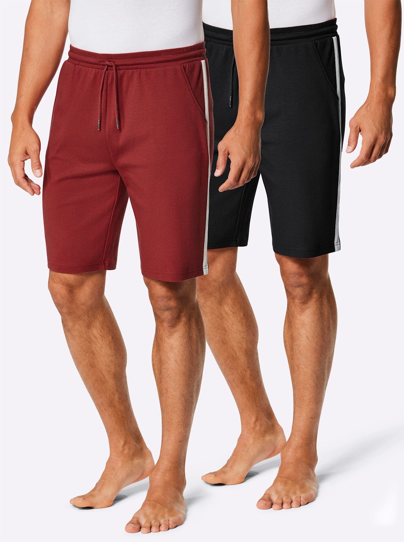 feel good Jerseybroek heren loungebroeken maat 56/58 rood