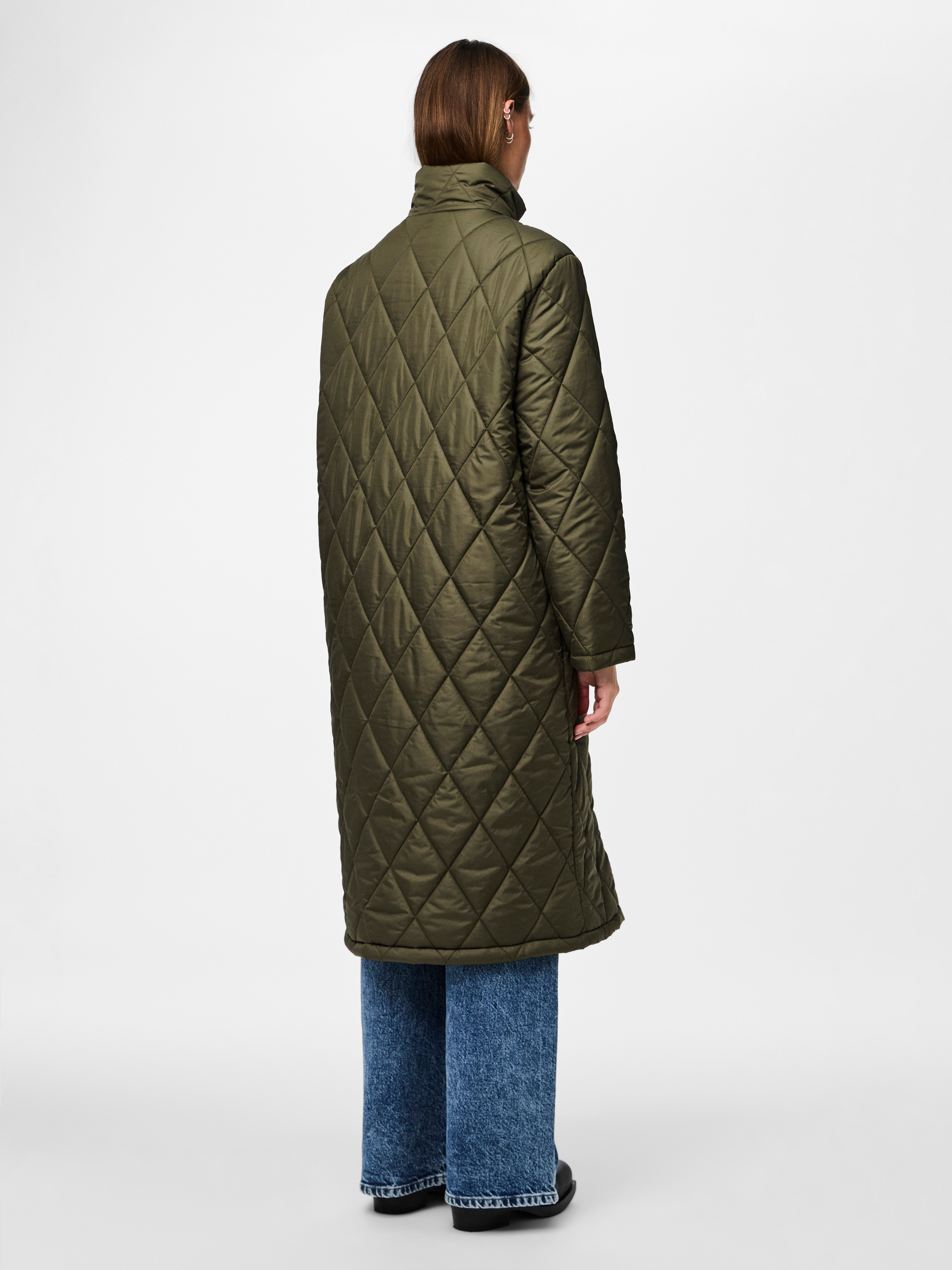 pieces Gewatteerde jas PCMAILEY LONG QUILTED JACKET NOOS BC