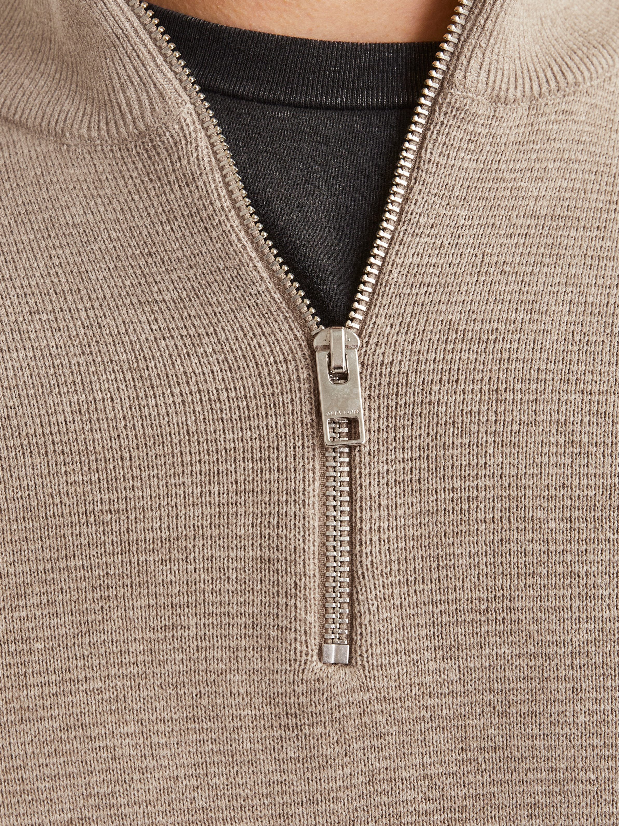 Jack & Jones Schipperstrui JPRBLAMILANO STITCH KNIT HALF ZIP SN