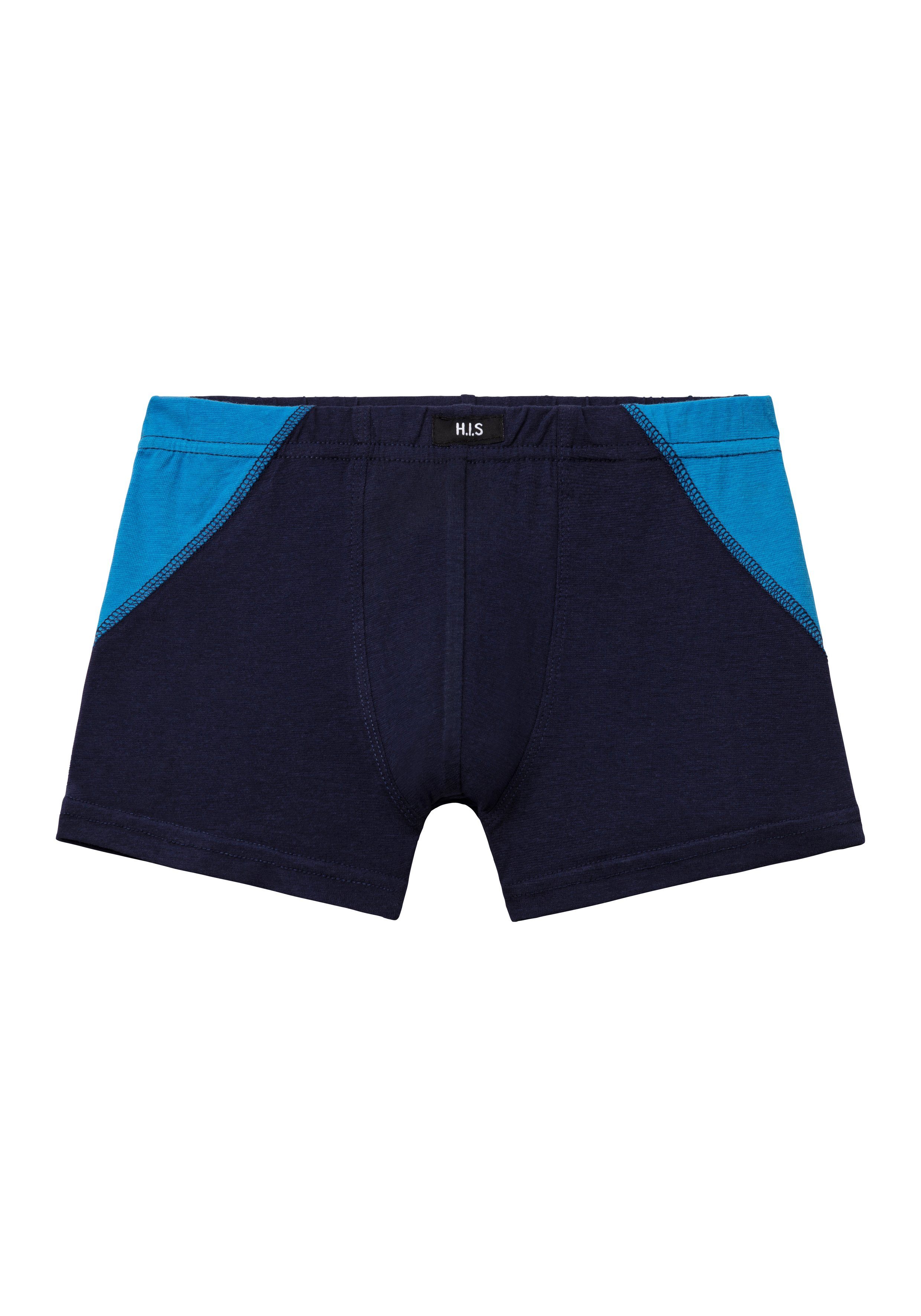 H.I.S Boxershort voor jongens met coole colourblocking voor een sportieve verschijning (set, 4 stuks)