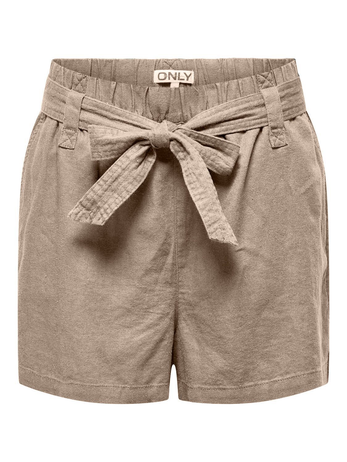 Only Short ONLCARO HW LINEN BL BELT SHORTS CC PNT