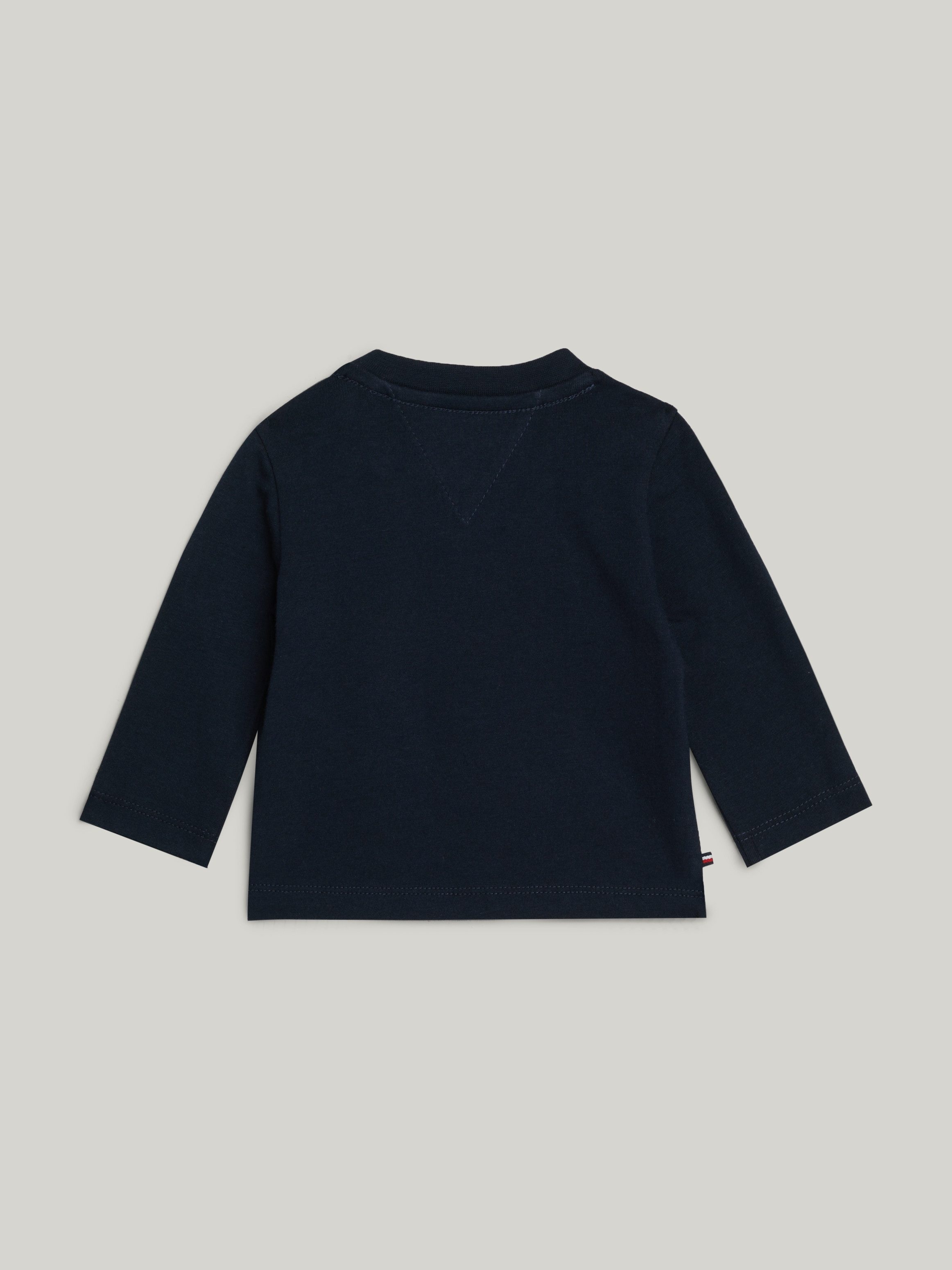 Tommy Hilfiger Shirt met lange mouwen MONOTYPE OVAL REGULAR TEE LS Baby tot 2 jaar met logo-opdruk