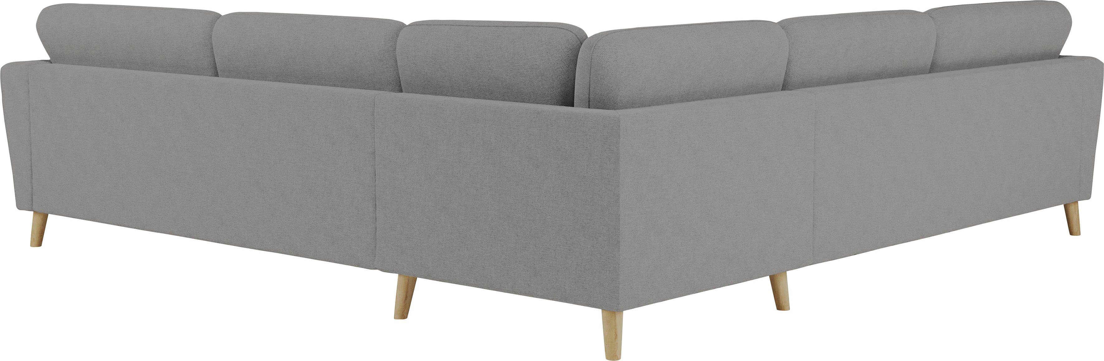 Home affaire Hoekbank MARSEILLE 278/278 cm, L-vorm, geweven stof, vlakke weefsel, viltlook