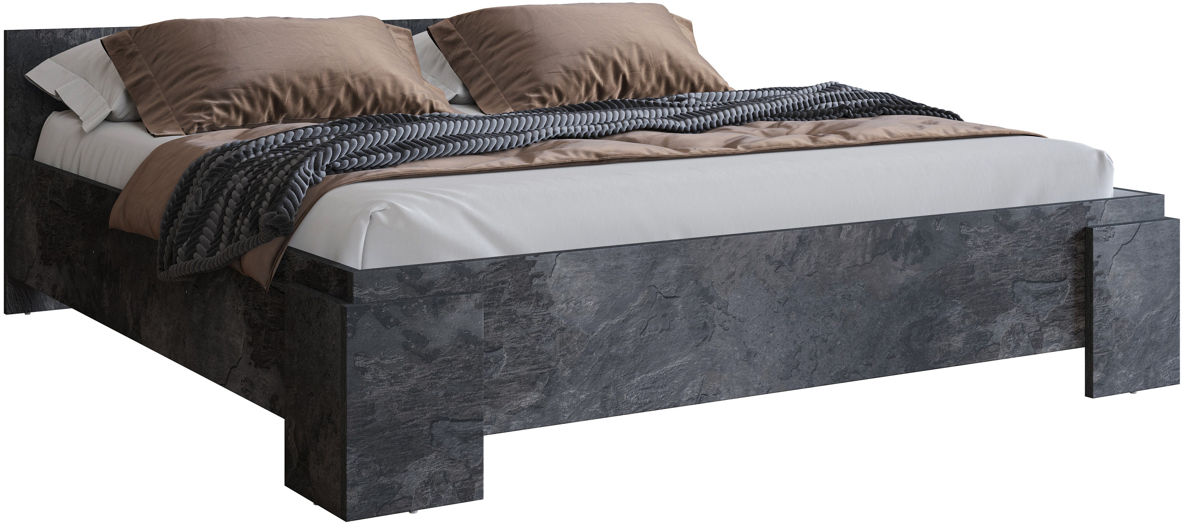 INOSIGN Bedframe India, FSC-gecertificeerd houtmateriaal, gemaakt in Europa Tweepersoonsbed 160x200 of 180x200 cm, wit of leisteenkleurig bedden
